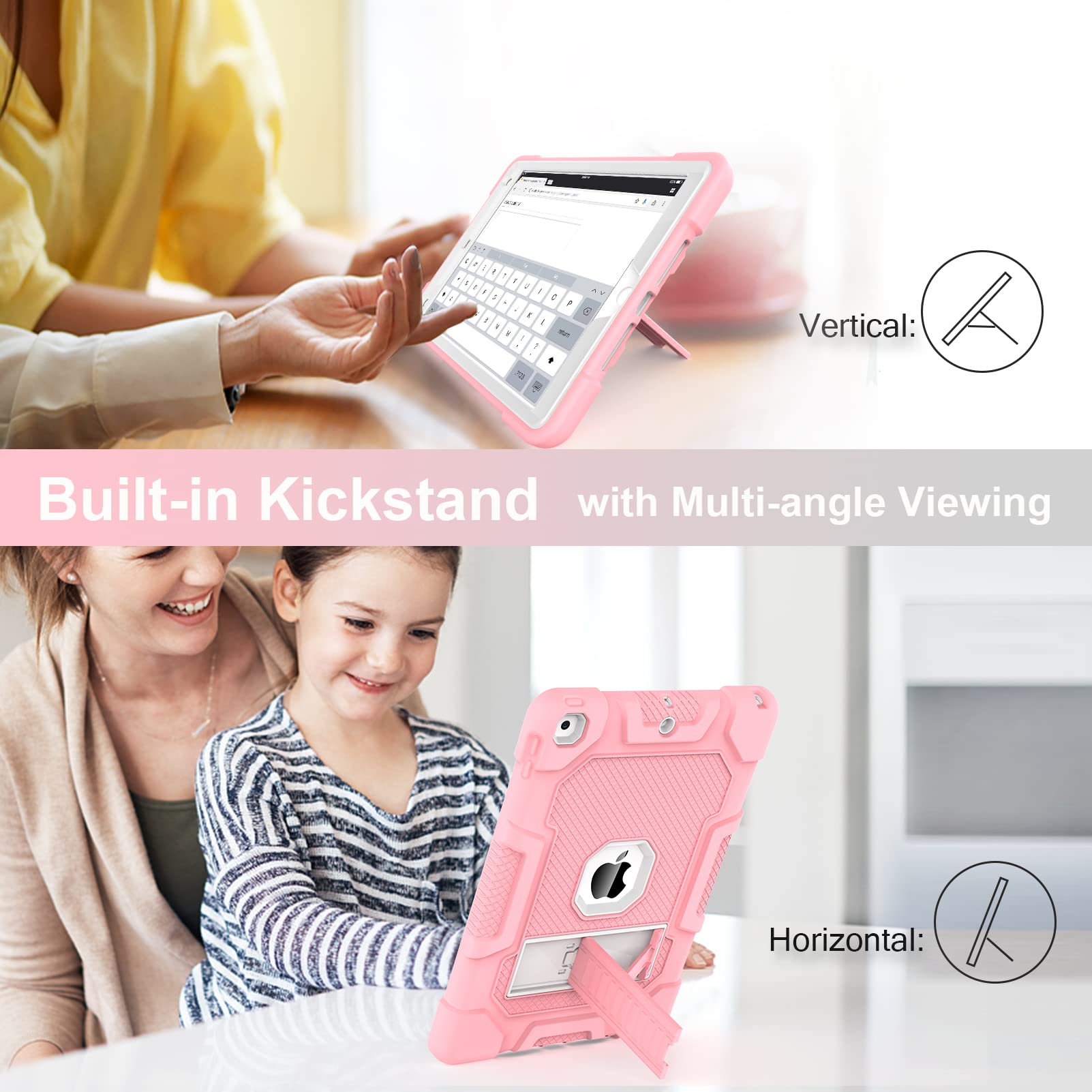 Timism Ipad 9Th Generation Case, Ipad 8Th/7Th Generation Case, Ipad 10.2 2021/2020/2019 Case With Kickstand, Heavy Duty Shockpro