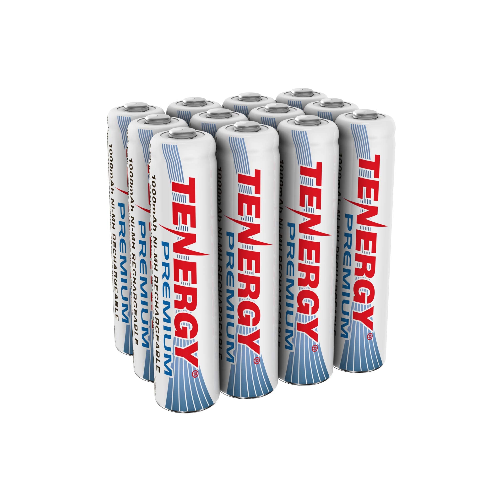 Tenergy Premium Rechargeable Aaa Batteries, High Capacity 1000Mah Nimh Aaa Batteries, Aaa Cell Battery, 12 Pack