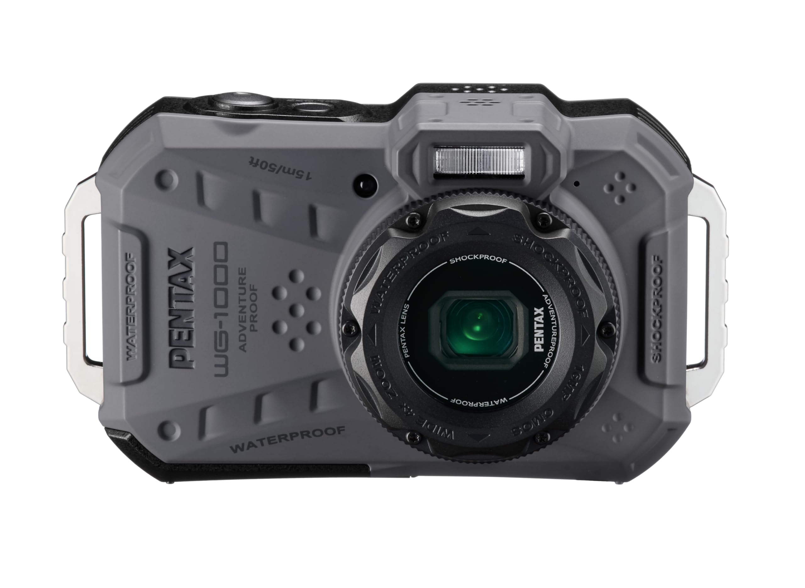 PENTAX WG-1000 Gray Waterproof Digital Compact Camera, Designed for Casual Outdoor and Underwater Photography, Waterproof to a D