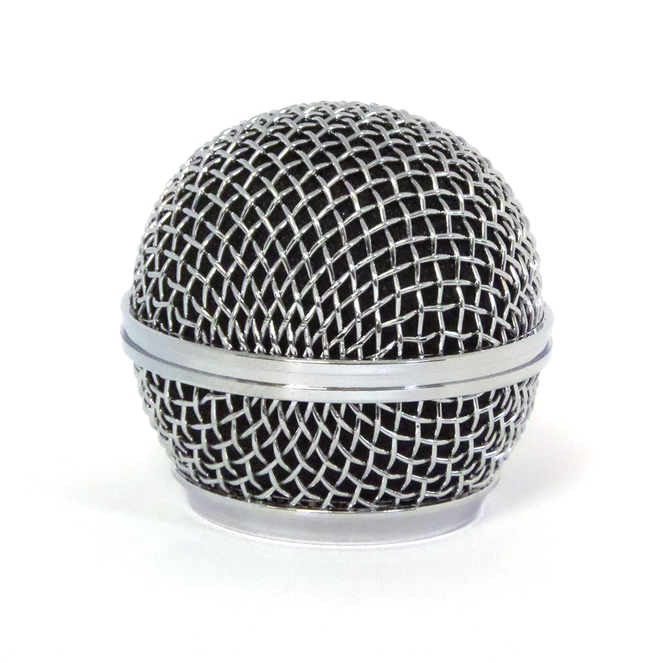 Performance Plus Mb58S C Mic Wire Mesh Replacement Ball Grill For Shure Sm58, Bright Chrome
