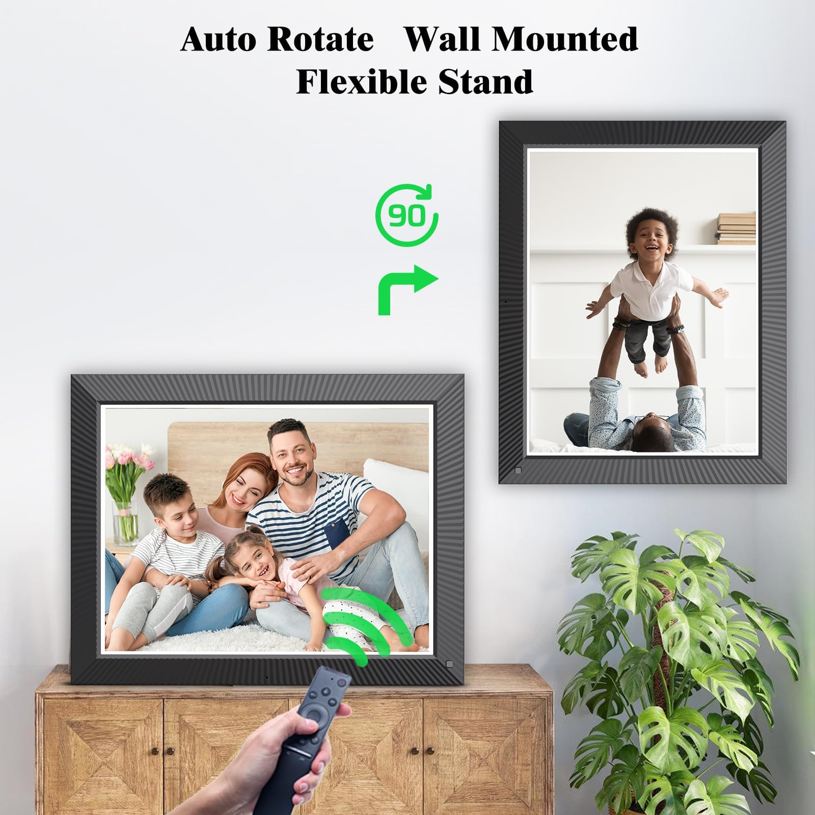Large Digital Picture Frame 16.2 Inch Digital Photo Frame   32Gb Wireless Digital Frame With Touchscreen, Auto Rotate, Wall Moun