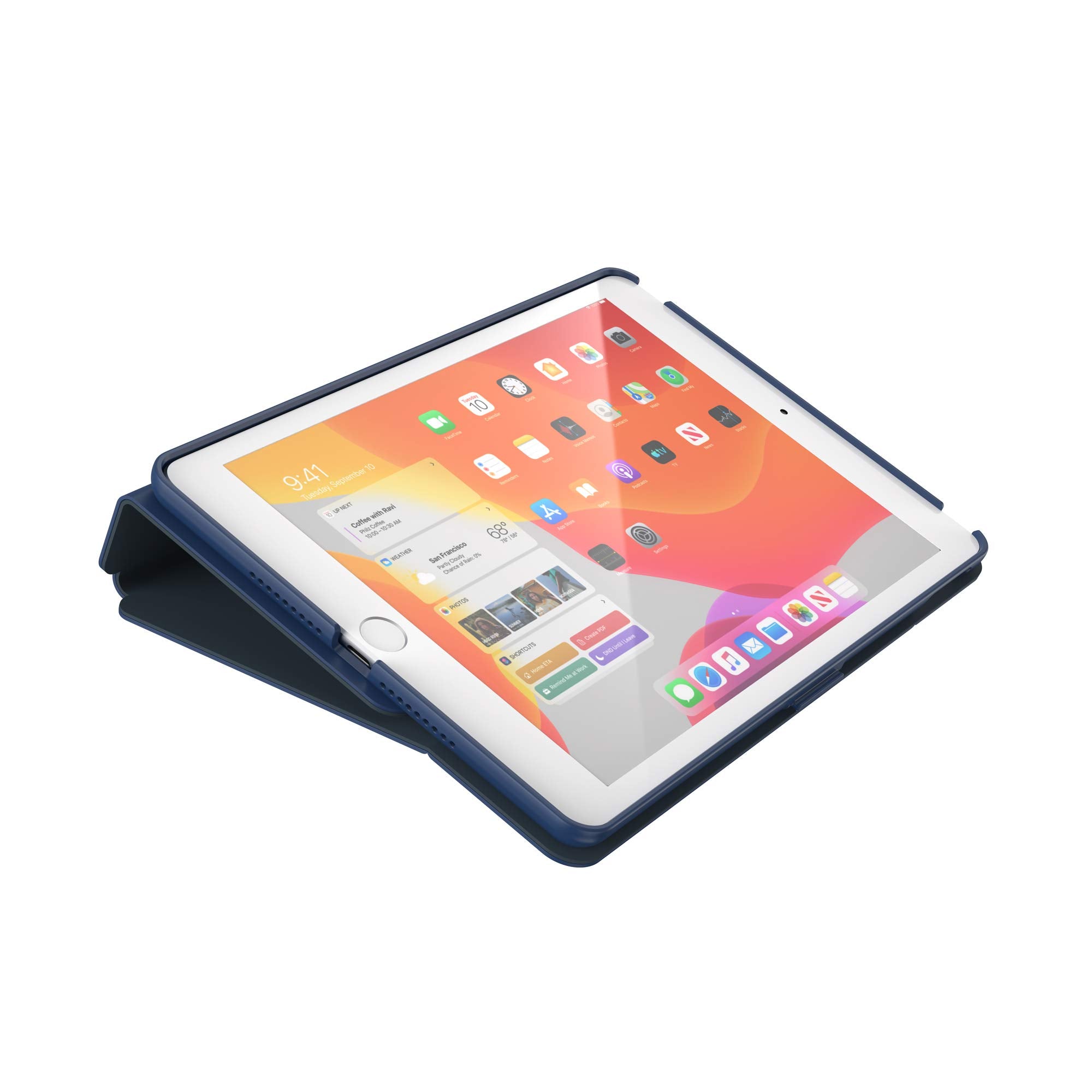 Speck Balance Folio Case For Ipad 10.2 Inch (2019-2021) - Drop & Camera Protection, Slim Multi Range Stand, Apple Pencil Holder