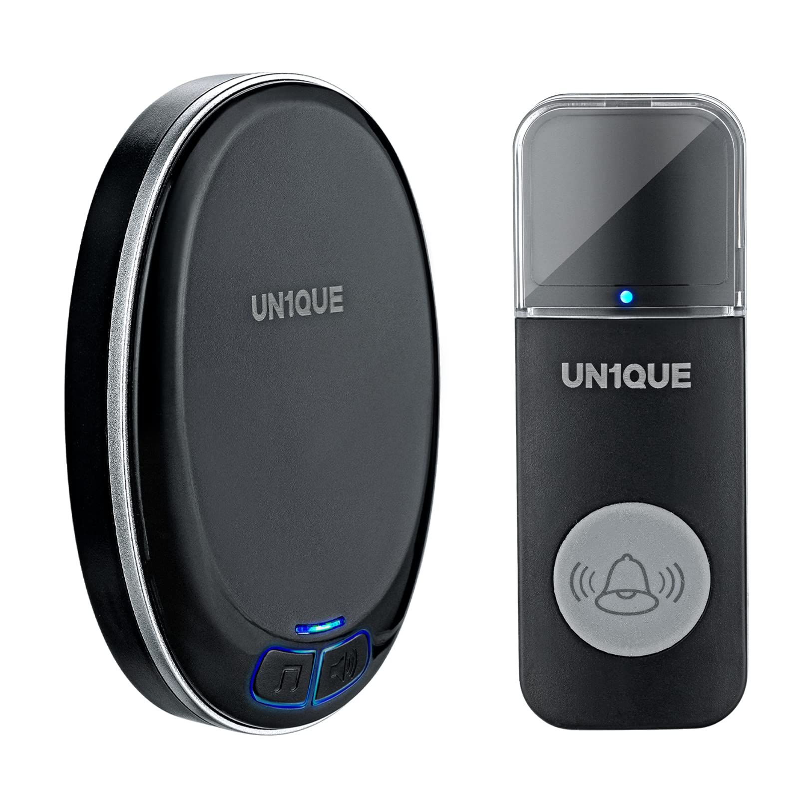UN1QUE Wireless Door Bell for Home  Small Calling Bell for Office, 1000ft Long Range with 36 Chimes, 100dB Louder Volume, 4 Lev
