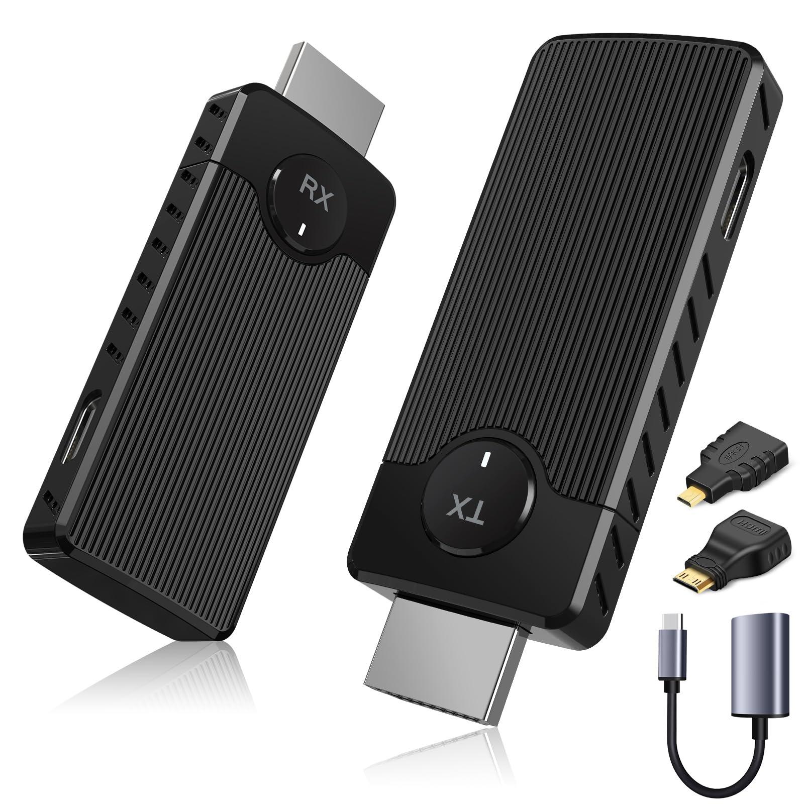Wireless HDMI Transmitter and Receiver for Streaming Kit,Built-in Antenna Low-latency transmission of 1080P HD video streams,Vid