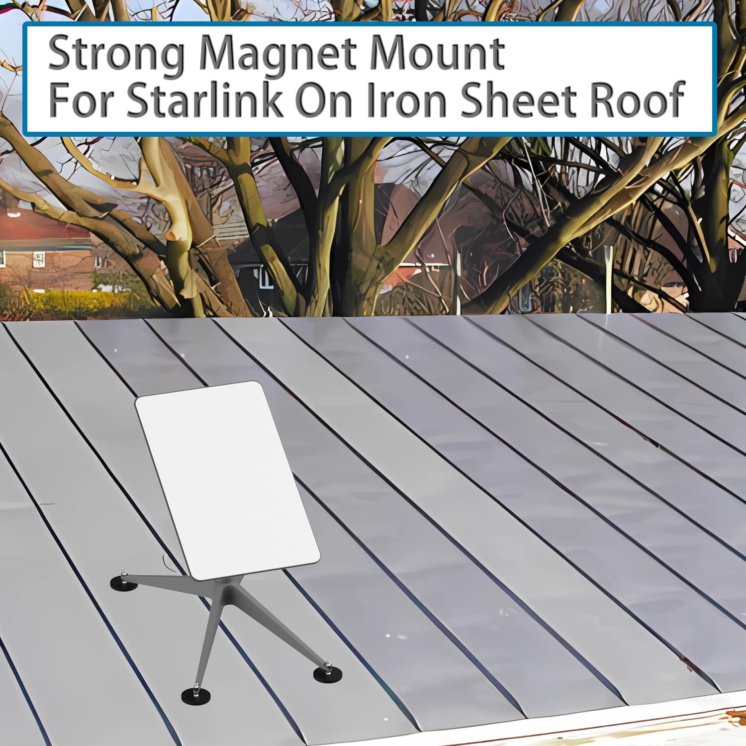 280Lb Starlink Magnetic Roof Mount, Strong Magnet Mounting Kit, Starlink Mounting Kit, Starlink Roof Mount, For Starlink Interne