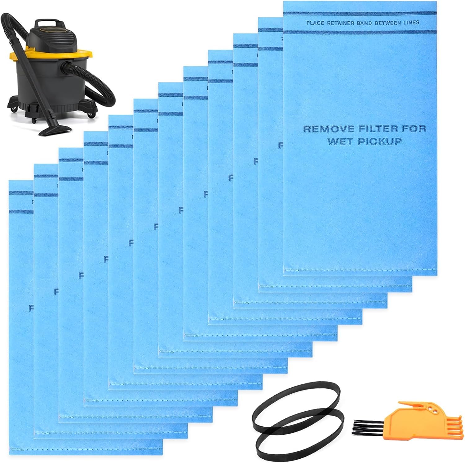 Keepow Wet Dry Vac Filter For Stinger 2.5 To 5 Gallon Wet Dry Vacuum Ws0255Va, Part# Vf2000, 12 Pack