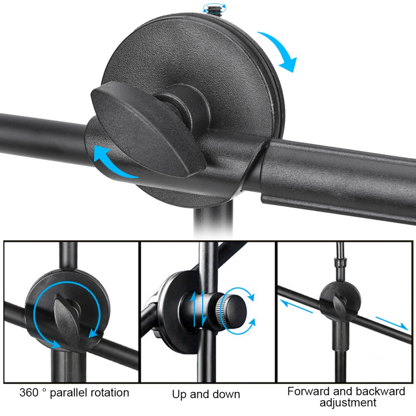 Ejoyous Cell Phone Stand For Desk, Angle Adjustable Desktop Phone Holder Arm Bracket Stand For Photography Recording Video Shoot