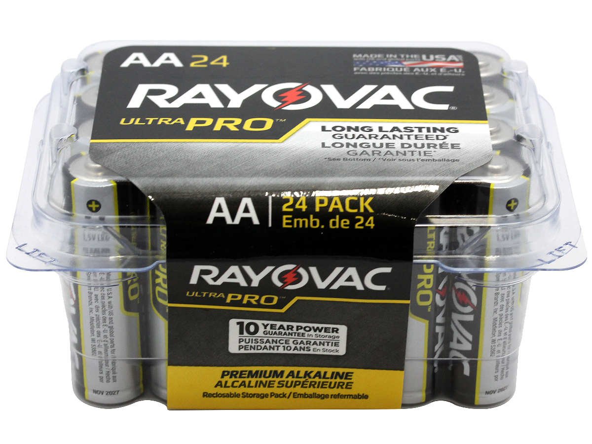Ray O Vac Battery,Aa,Alkaline,Package Quantity:24 Per Pack