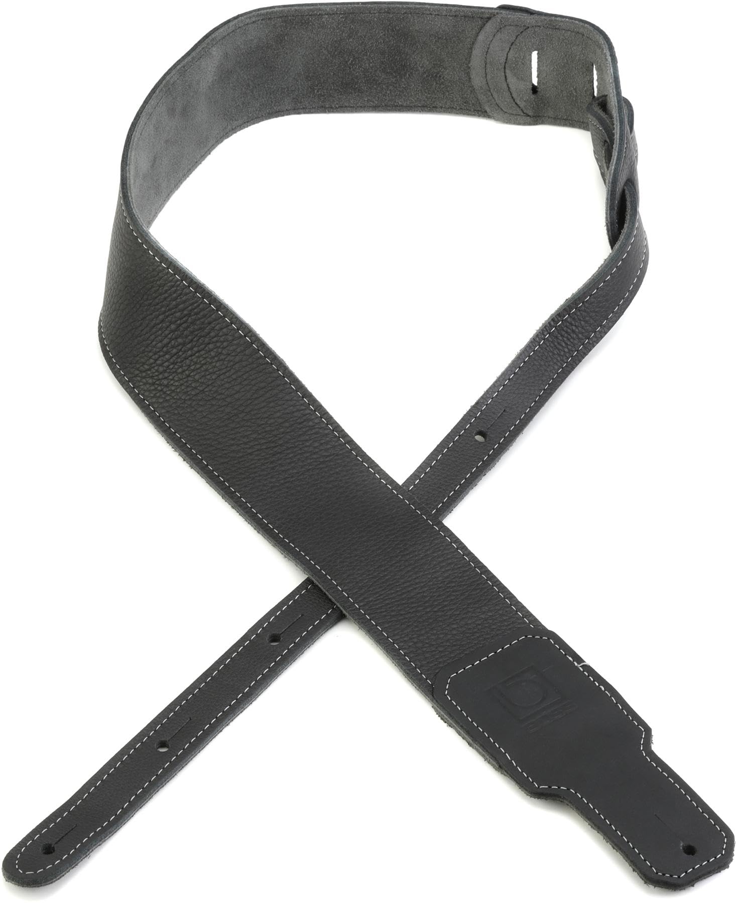 Boss Premium Leather Guitar Strap   Black