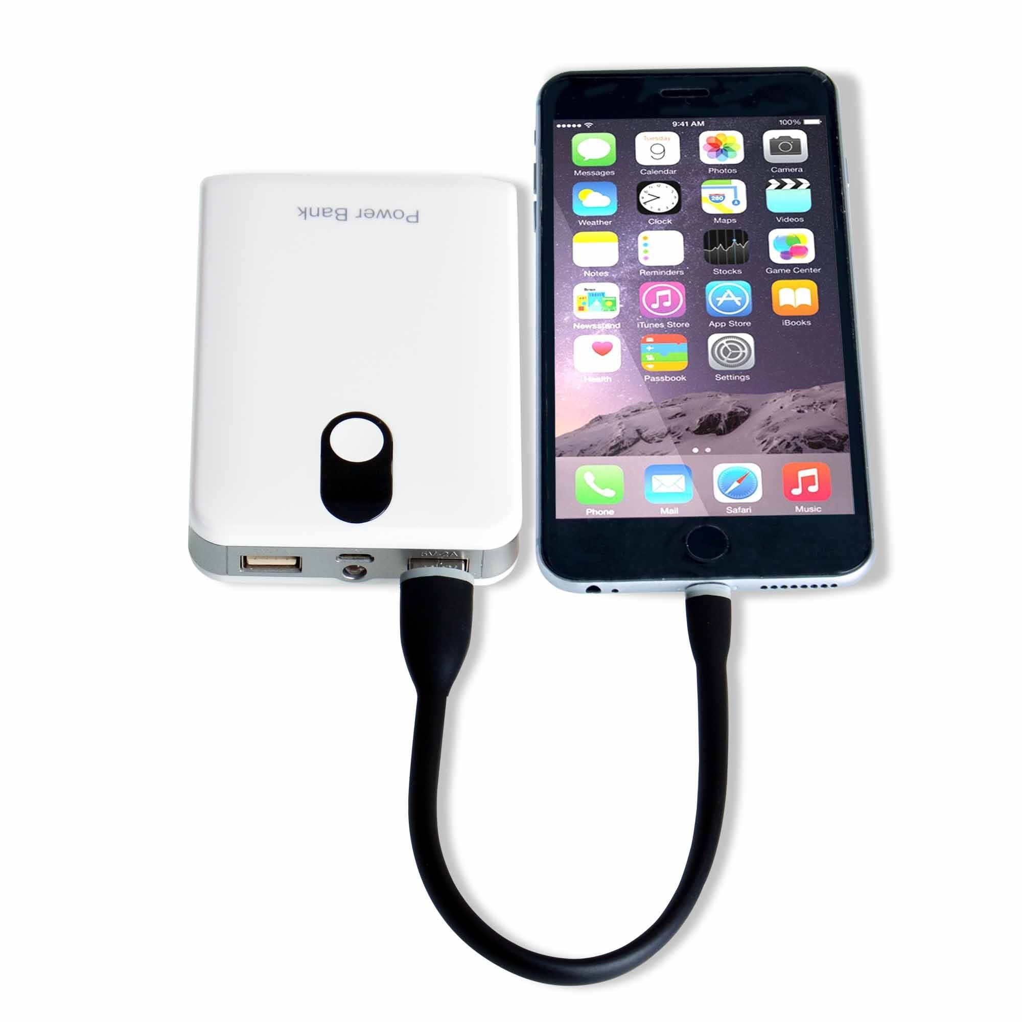 Gofanco Flexible & Durable Silicone Compatible With Apple Mfi Certified Charge & Sync Cable (Black) For Idevices - 9.8 Inches (2