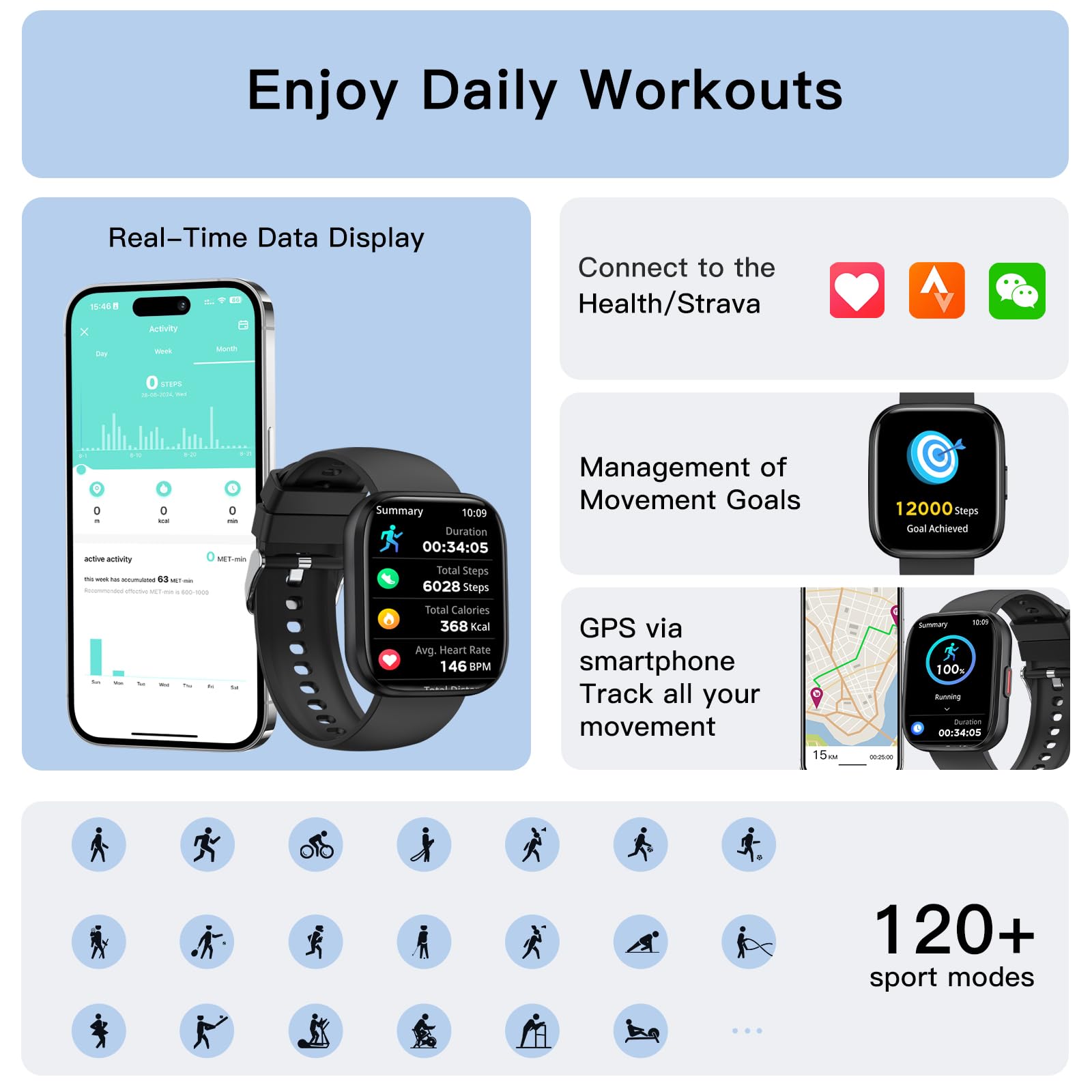 Paukila Smart Watches For Men Answer/Make Calls, 1.85 ' ' Fitness Watch With Heart Rate/Sleep Tracker, Activity Tracker, Pedomet