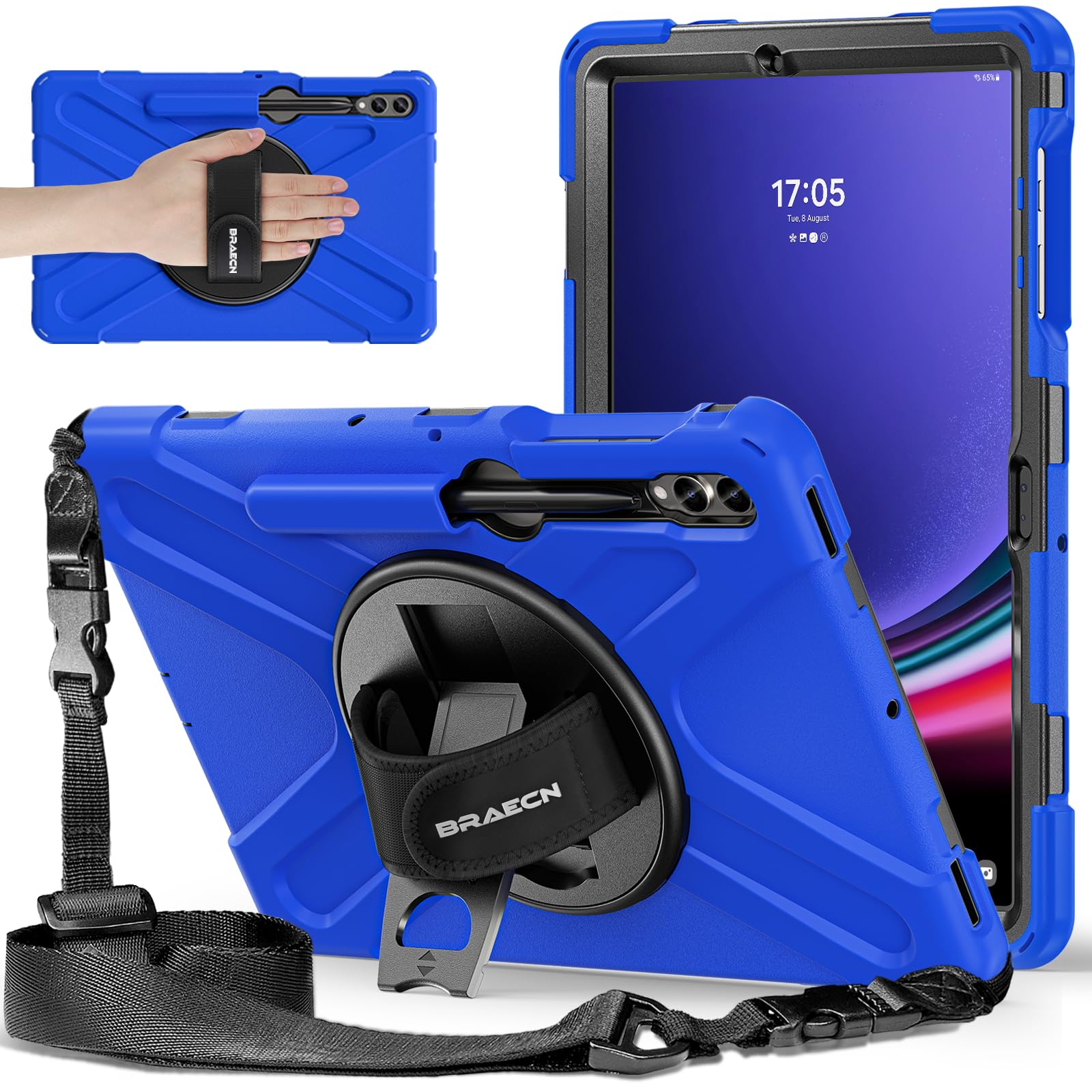 Braecnstock Case For Samsung Galaxy Tab S9 Fe+ Plus/ S9+ Plus/ S8+ Plus/ S7 Fe/ S7+ Plus 5G 12.4 Inch Shockproof Protective Tab