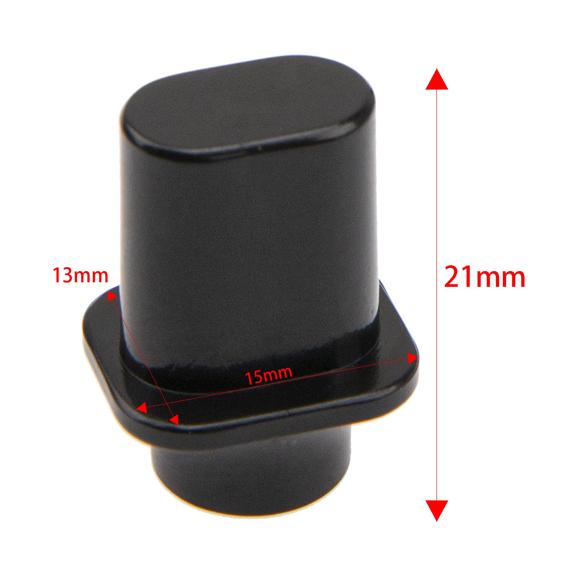 16Pcs Yootones Top Pickup Selector Switch Tips Compatible With Telecaster Tele Electric Guitar (Black)