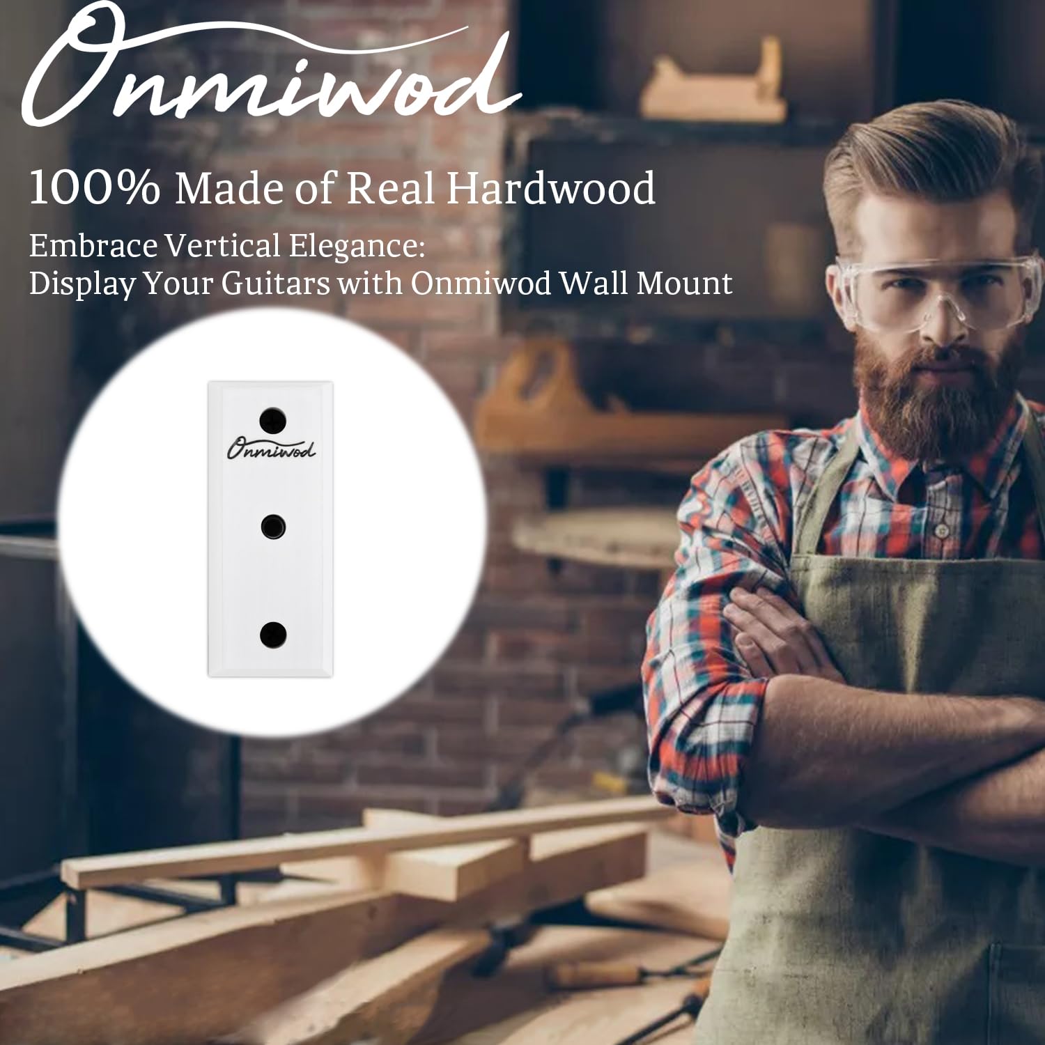 Ukulele Wall Mount Hanger, White Hardwood U Shaped Ukulele Holder Hanger, Ukulele Wall Mount Hook For Ukulele Banjo Mandolin Con