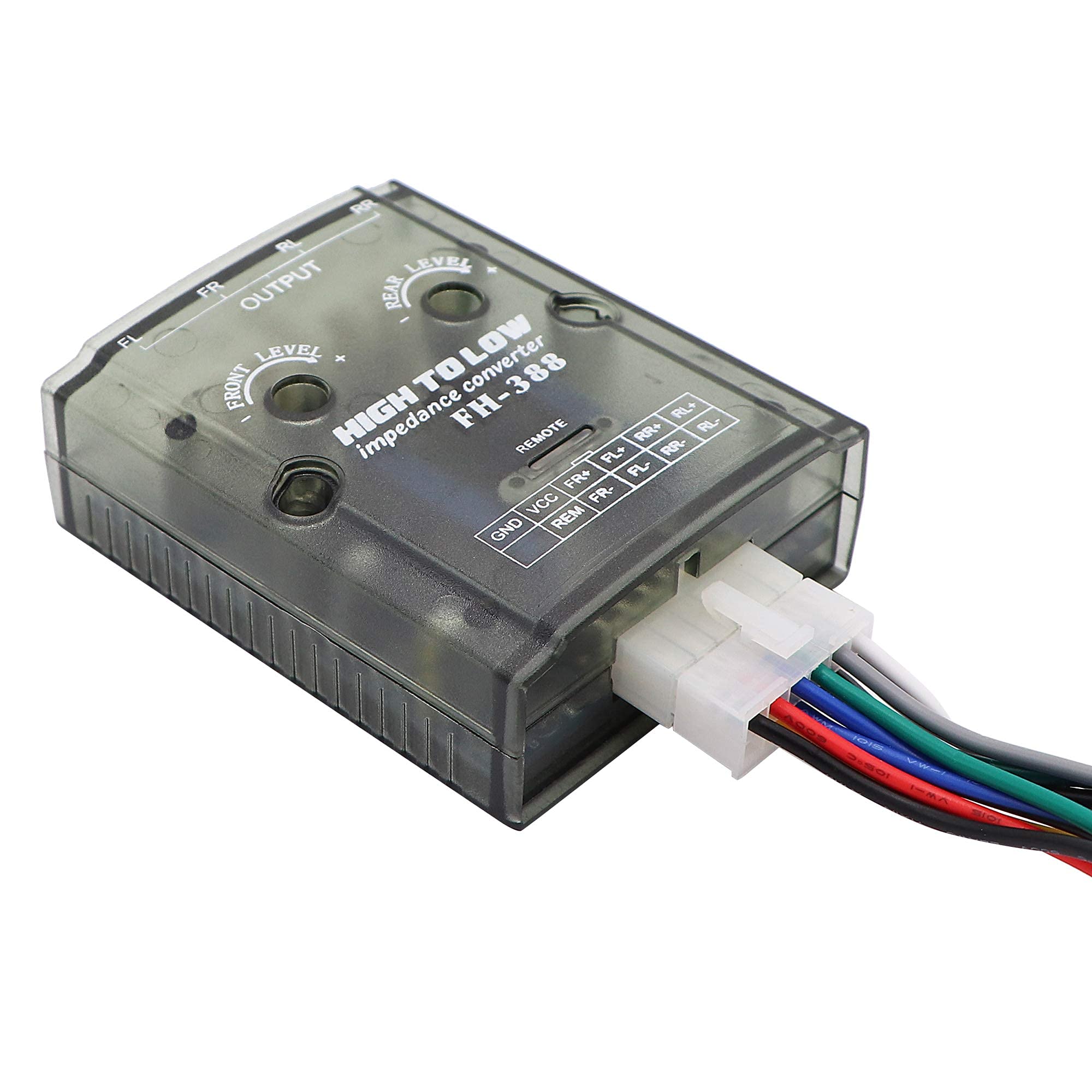 Welugnal 4 Channel Car Stereo Audio Speak Delay Signal Hi Low Converter For Auto Amp Subwoofer Amplifier Cd Player High To Low Adapter Line Output Converter