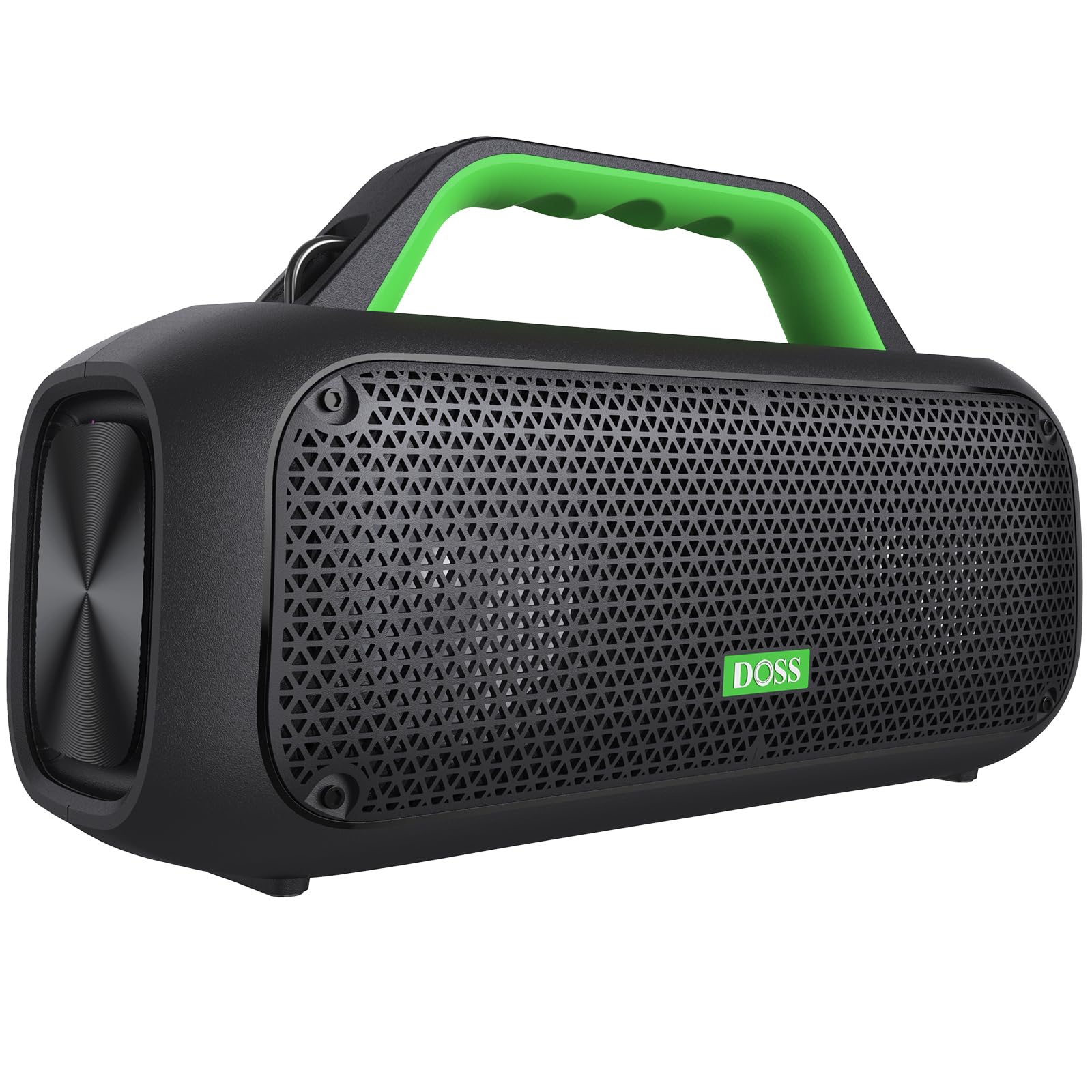 Doss Extreme Boom Bluetooth Outdoor Speaker With 60W Mighty Sound, Deep Bass, 30H Playtime,10400Mah Power Bank, Ipx6 Waterproof With Portable Strap For Camping, Beach, Garage Green
