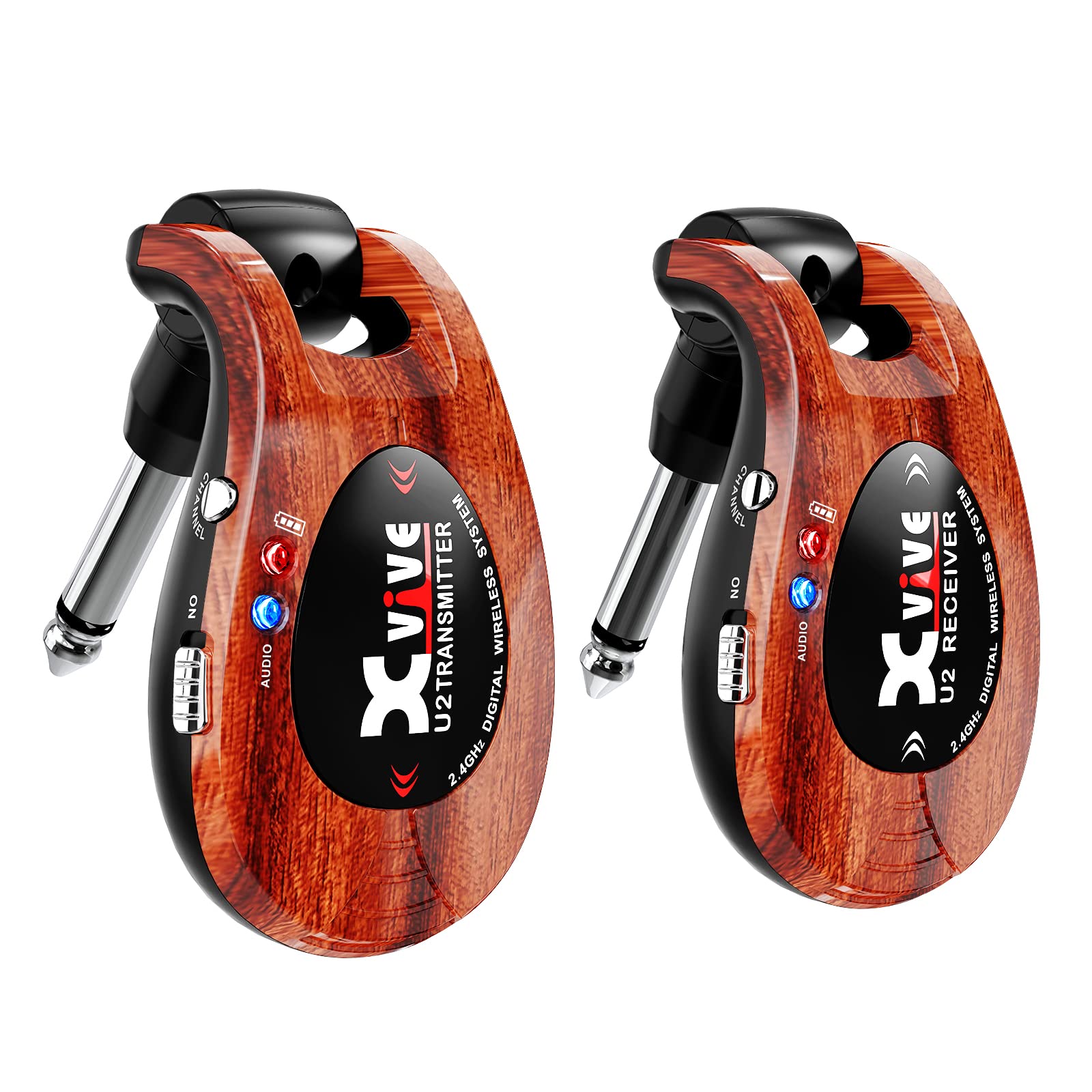 Xvive U2 Guitar Wireless System - 2.4GHz 4 Channels Transmitter and Receiver for Electric Guitar, Bass, Violin