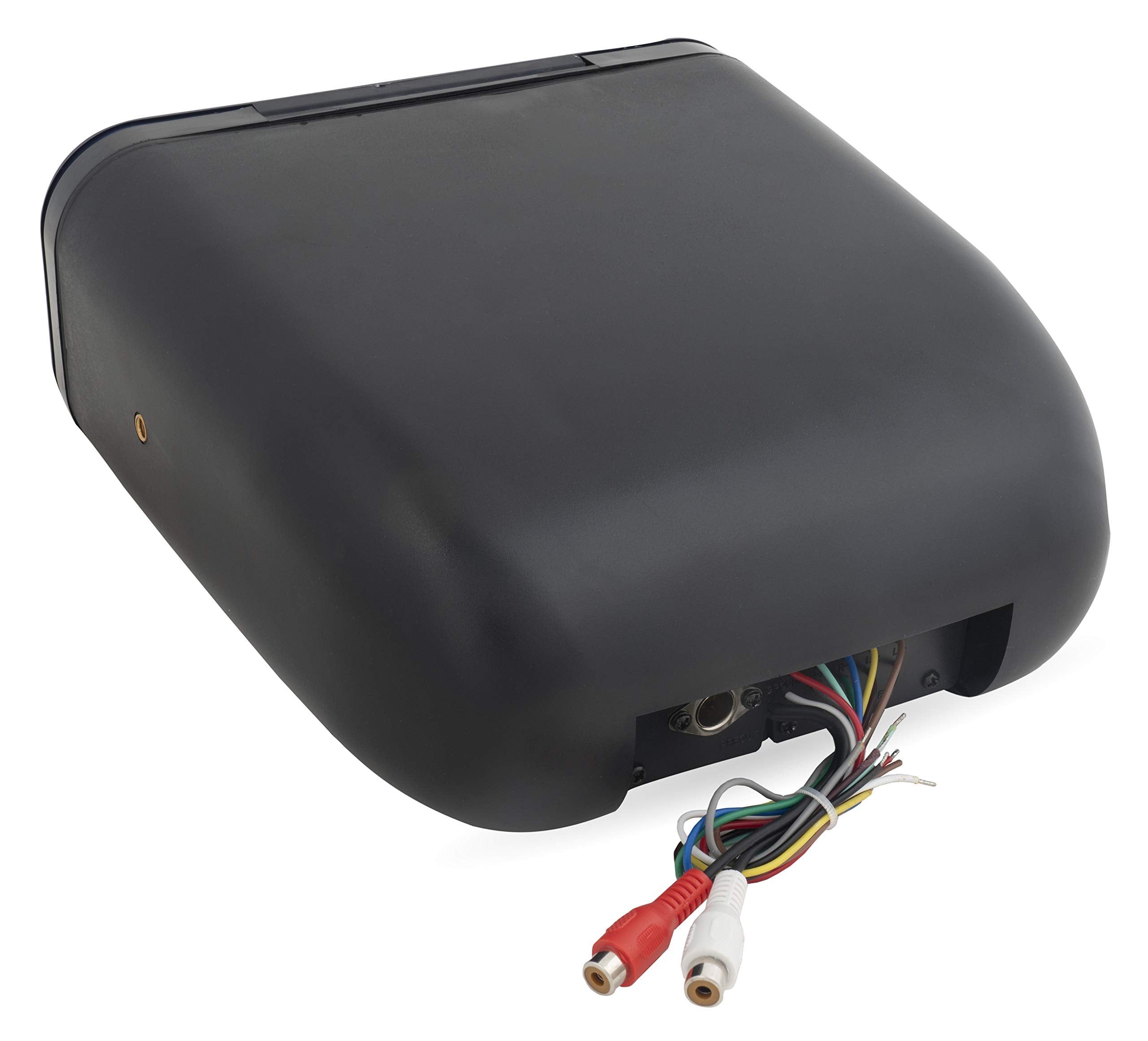 Belva Bmrc7B Black Fully Enclosed Marine Radio Cover/Radio Splash Guard For Deck Or Overhead Installs, Water Resistant Flip Up Style