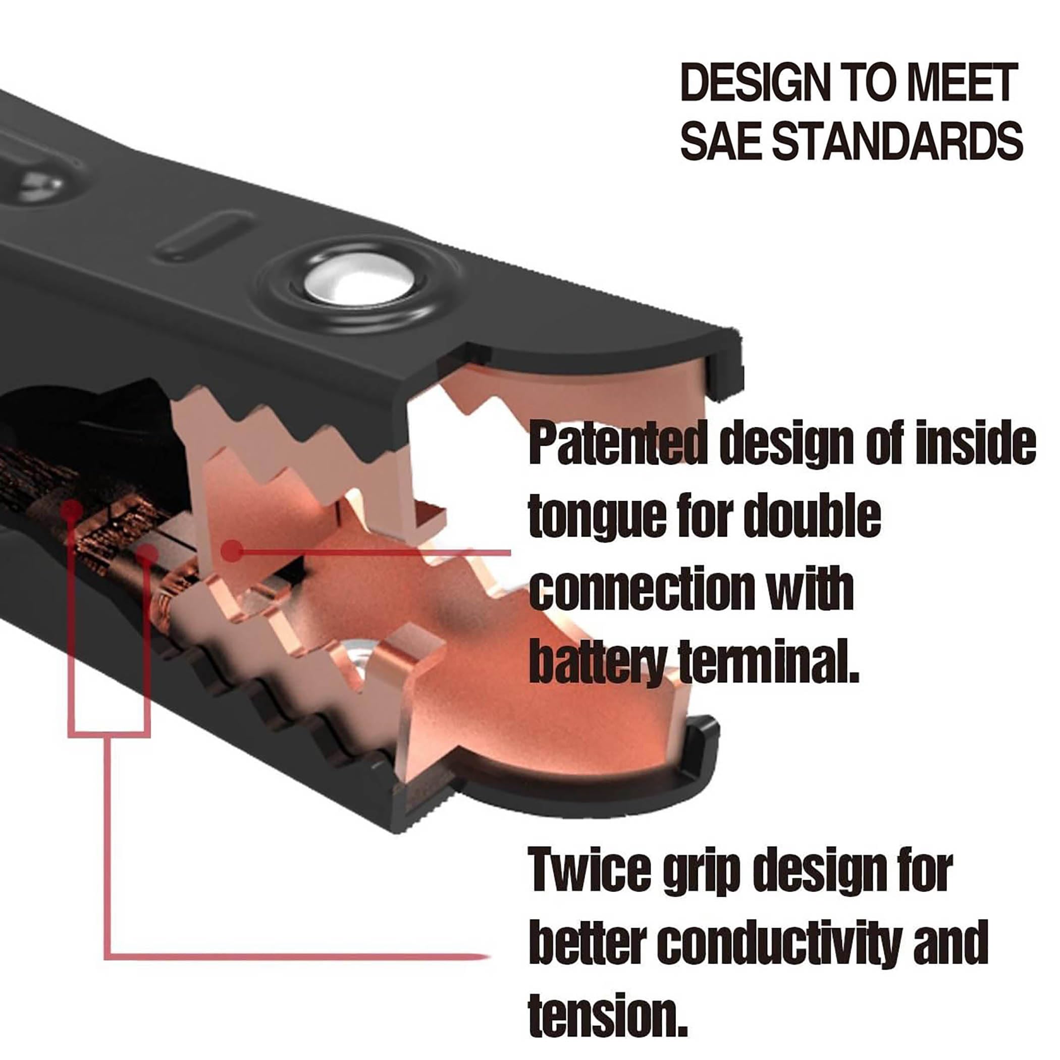 Cartman 6 Gauge 16 Feet Jumper Cables Heavy Duty Booster Cables In Carry Bag