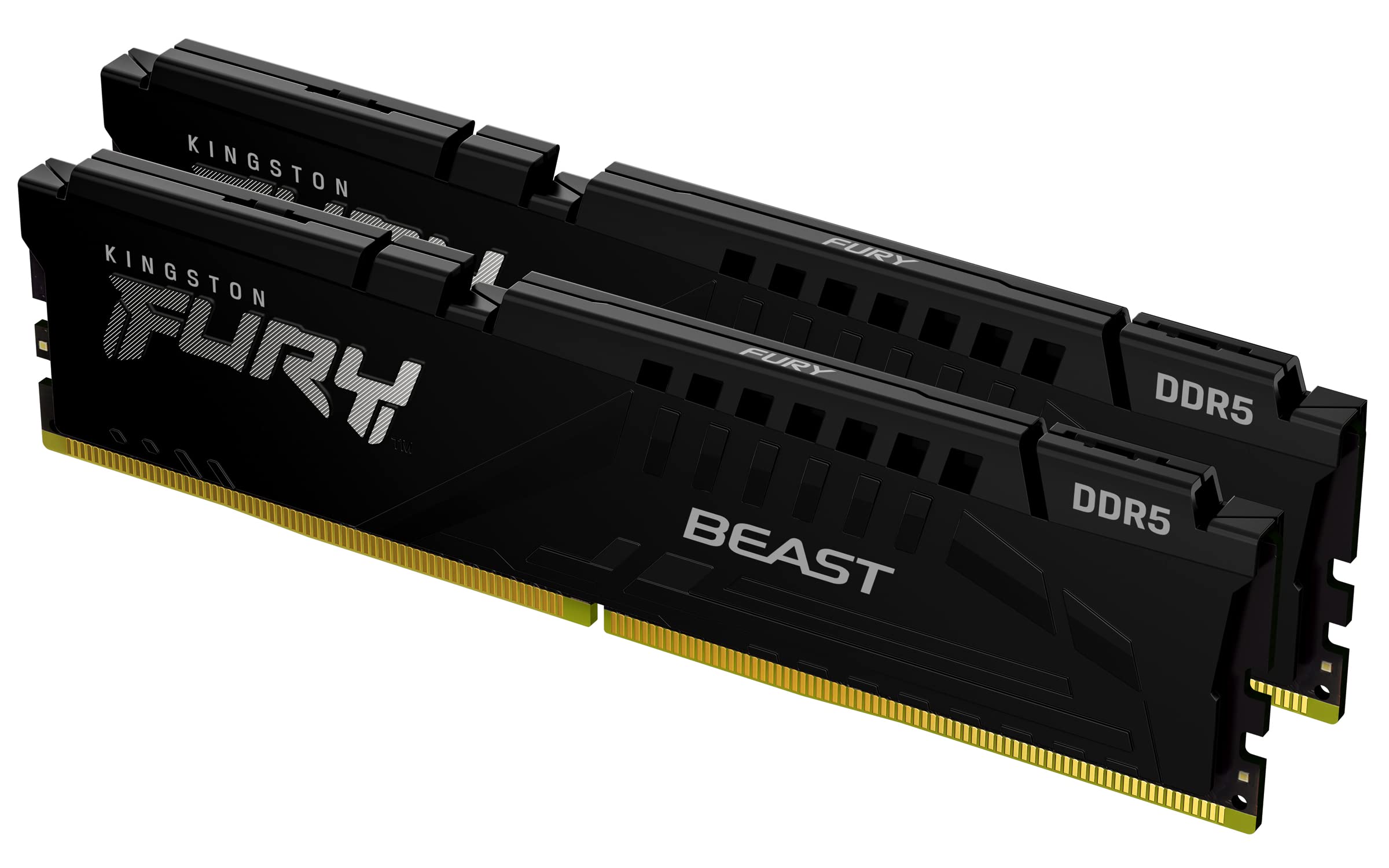 Kingston FURY Beast 32GB (2x16GB) 5200MT/s DDR5 CL36 Desktop Memory Kit of 2 | AMD EXPO | Plug N Play | KF552C36BBEK2-32