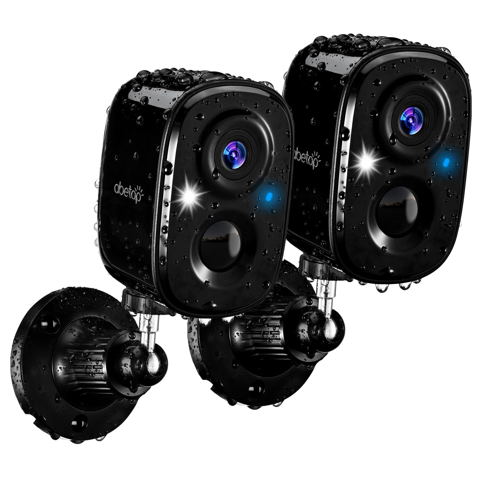 abetap 2K Wireless Security Cameras - Outdoor WiFi Security Cameras Color Night Vision, AI/PIR Detection, 2-Way Talk, Cloud/SD, 