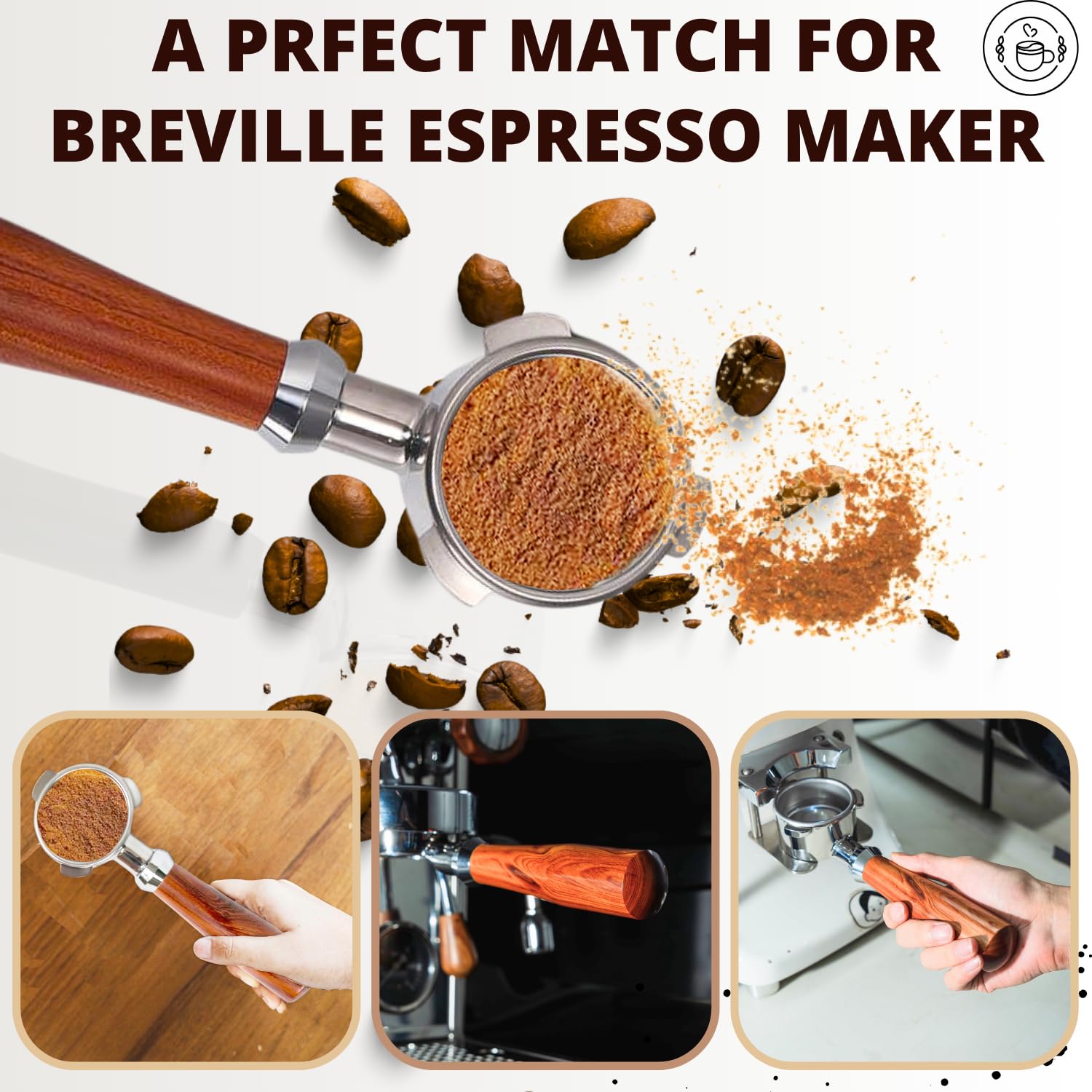 Espresso 54Mm Bottomless Portafilter   Fits 54 Mm Breville Machines   Stainless Steel With Filter Basket  Espresso Machine Acces