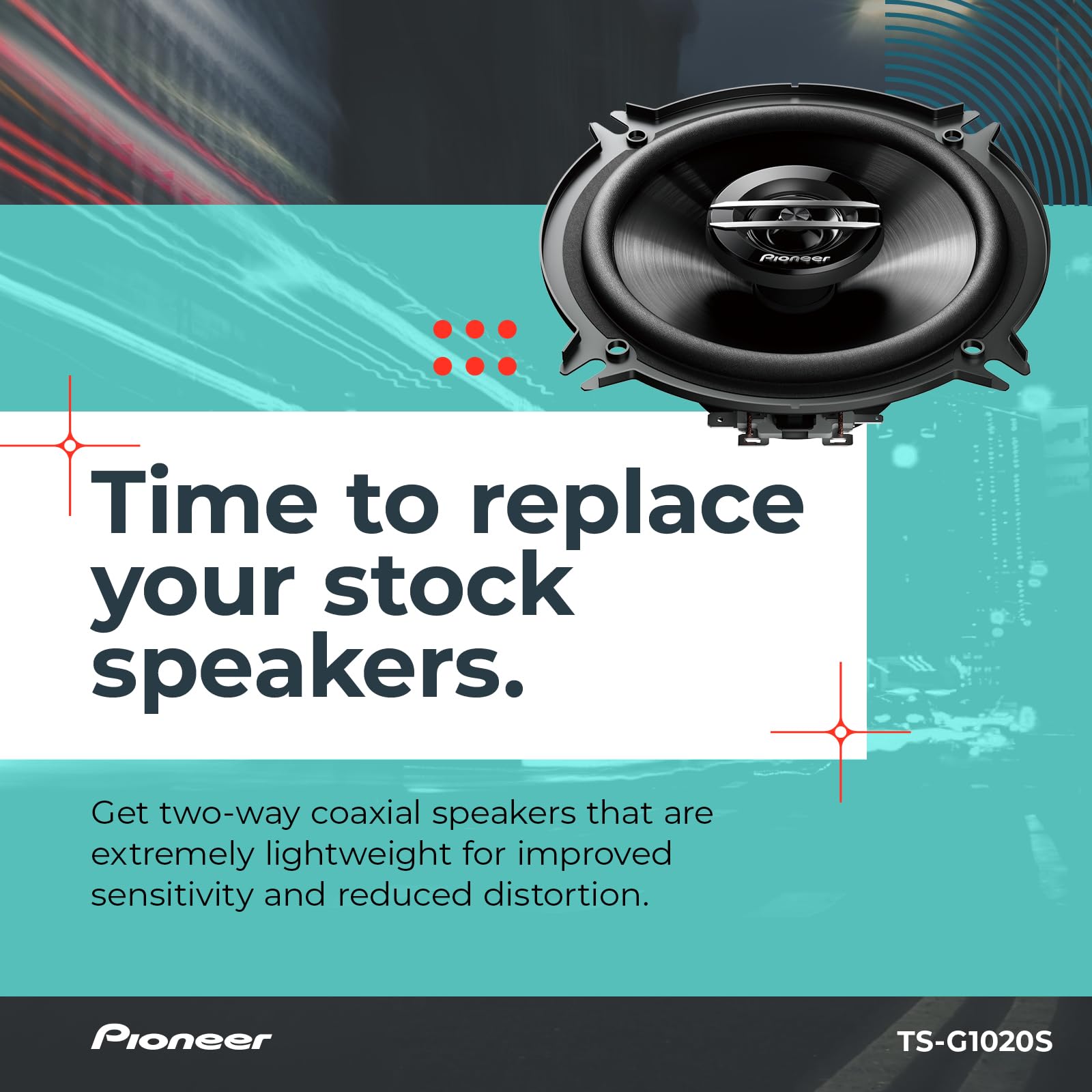 Pioneer Pioneertsg1020S Car 4'' 2 Way 200W, Black