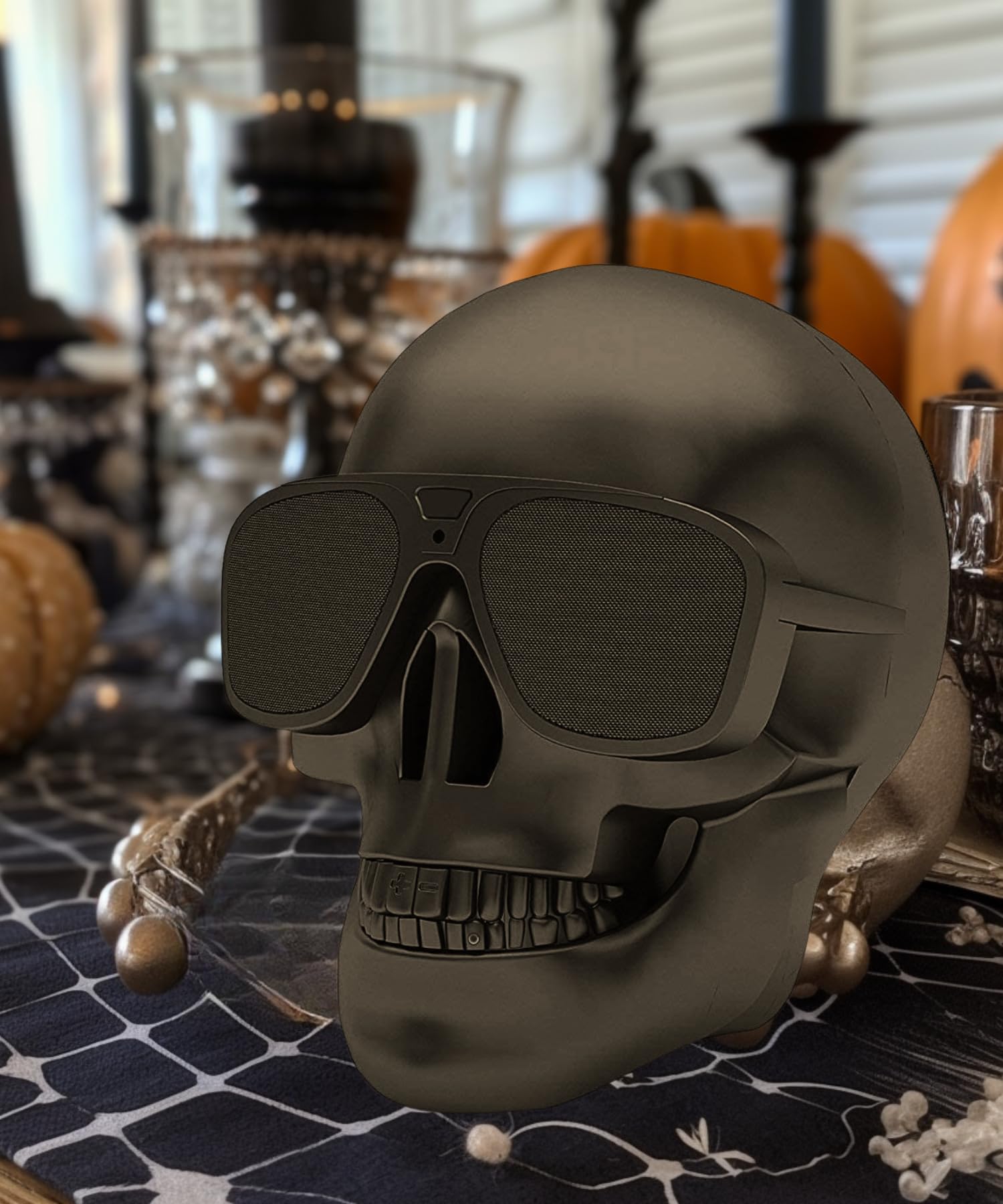 Dubbs Hardware Skull Speaker Portable Wireless Cool Bluetooth Speaker   Great Audio And Stereo Quality   Makes A Spooky Addition To Your Halloween Decorations!