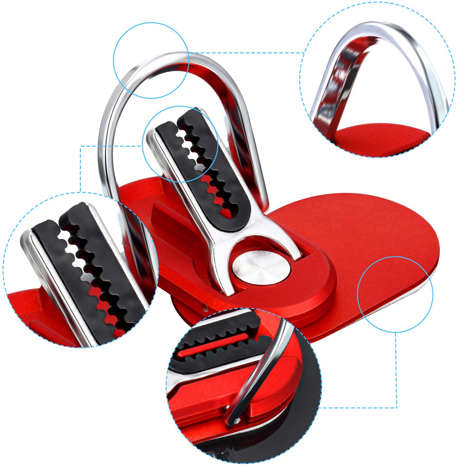 6 Pieces 3 In 1 Multipurpose Mobile Phone Bracket Holder 360 Degree Rotation Cell Phone Ring Stand For Car Home, 5 Colors