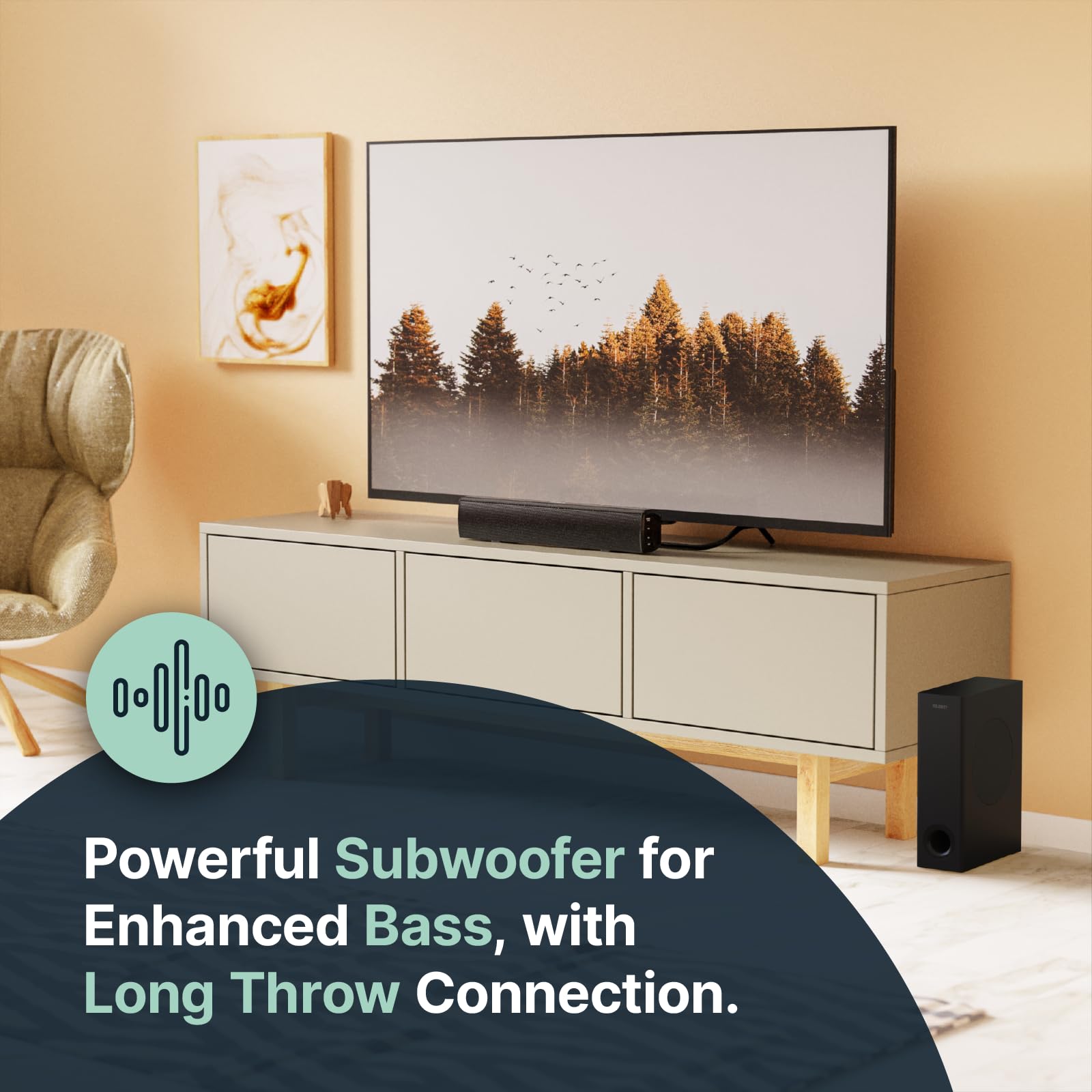 Majority Bluetooth Soundbar With Subwoofer | 100 Watts Sound Bar For Tv | 2.1 Stereo Tv Sound Bar With Optical, Rca, Usb, And Au