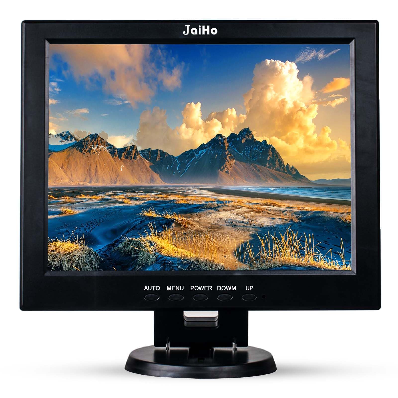 Jaiho 12 Inch Lcd Security Cctv Monitor, 800X600 4:3 Resolution Color Tft Lcd Display Screen With Vga/Hdmi/Av/Bnc/Mic Usb Ports 