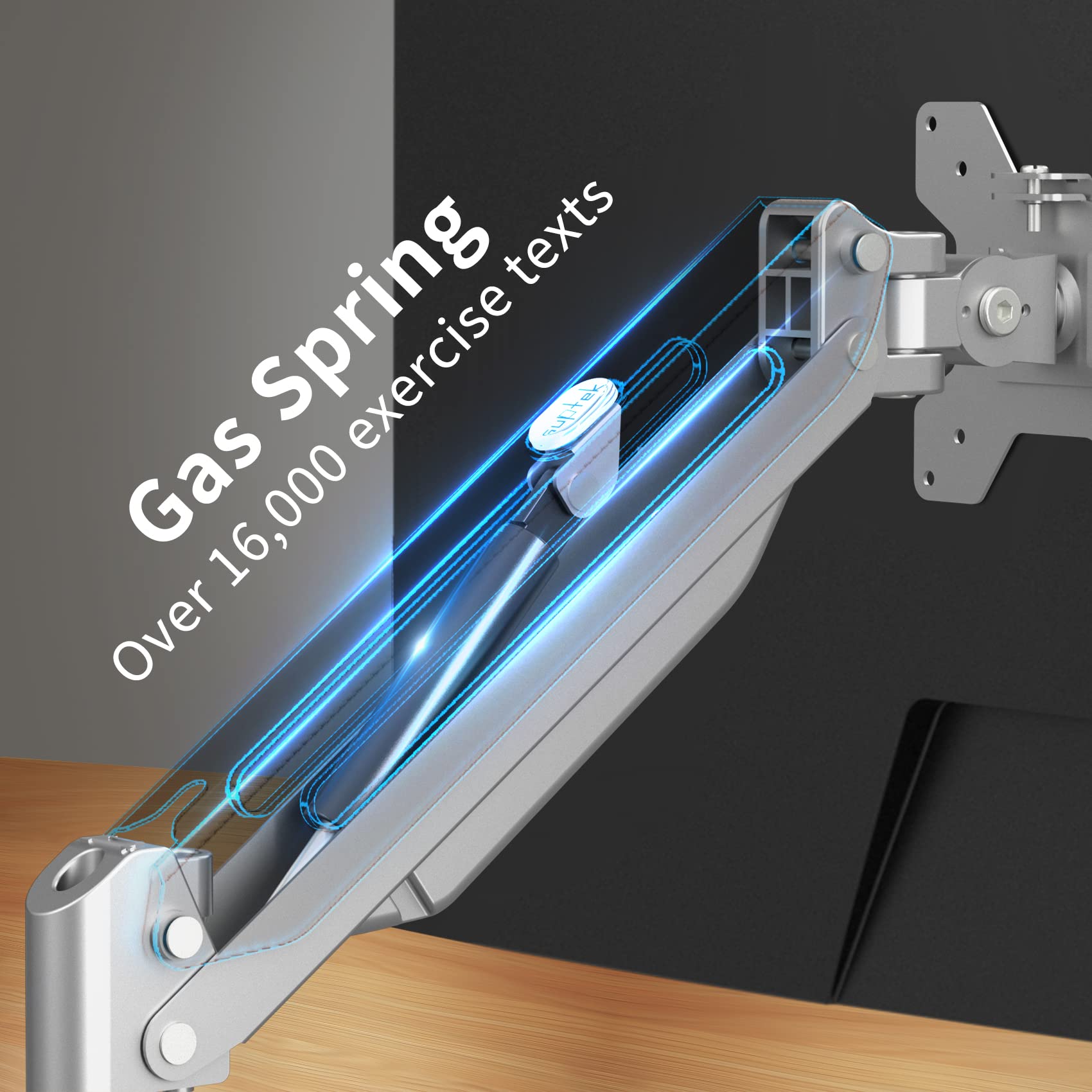 Suptek Monitor Mount Single Monitor Mount Stand,Gas Spring Monitor Arm Desk Mount Fully Adjustable Fits 17 20 22 23 24 26 27 Inc