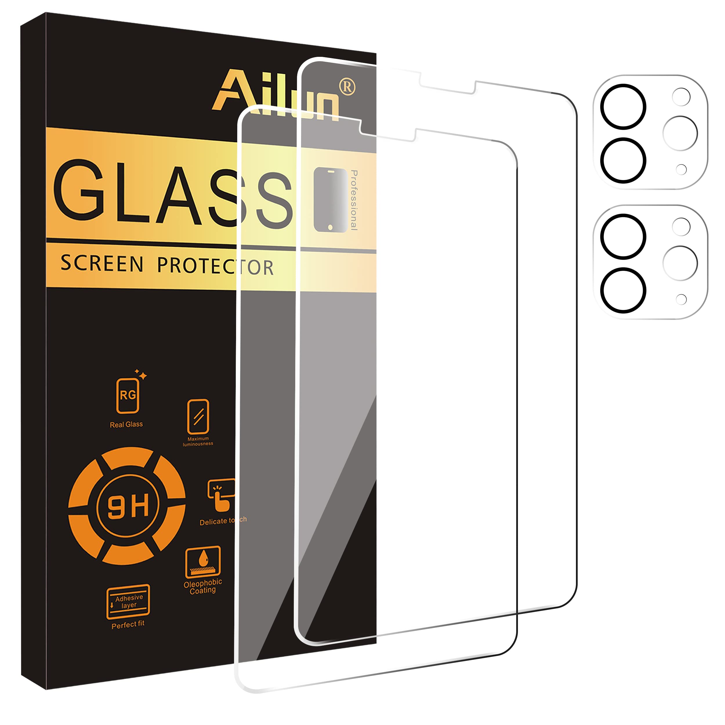 Ailun Screen Protector For Ipad Pro 11 Inch 2022/2021/2020 (4Th/3Rd/2Nd Generation) 2 Pack + 2 Pack Camera Lens Protector,Temper