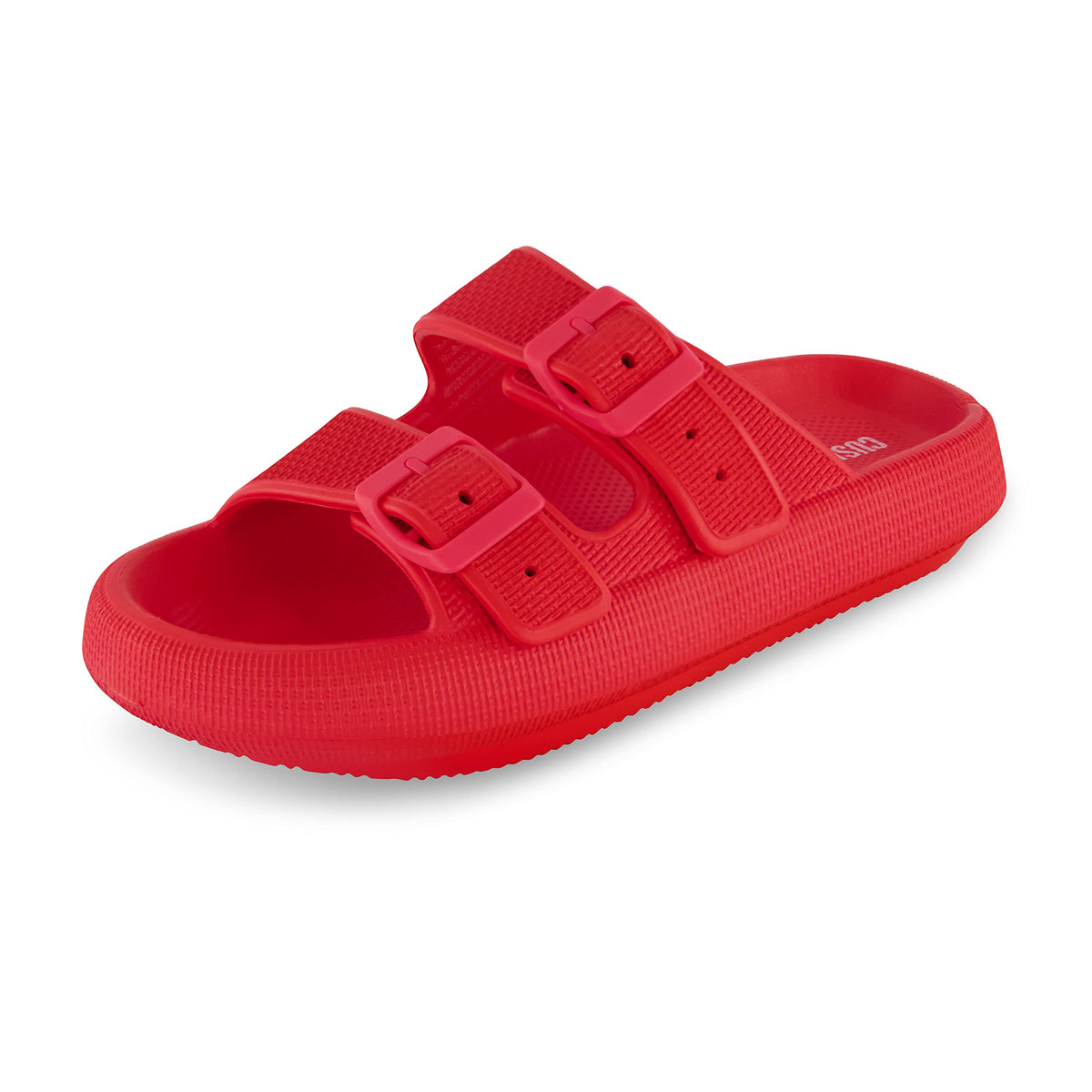 Cushionaire Womens Fame Recovery Cloud Slide With Comfort, Red 6