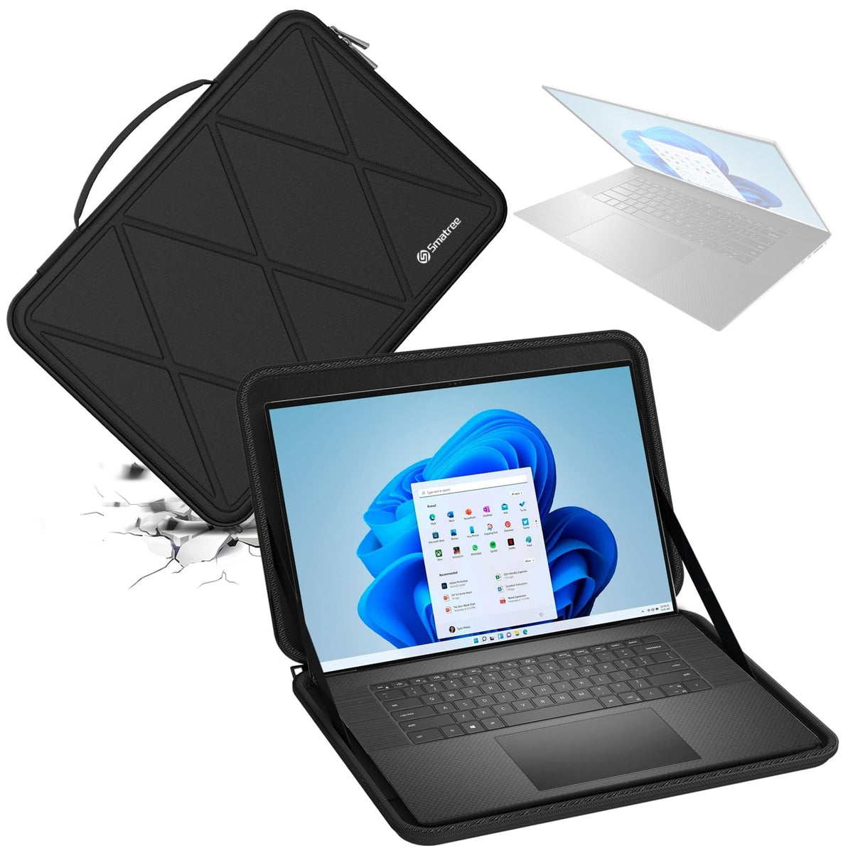 Smatree Hard EVA Protective Sleeve Case Compatible for 17 inch DELL XPS 17 9730/9720/9710/9700 Laptop, for 17 inch DELL Precision 5770 Workstation Water-Resistant Bag(X8293)