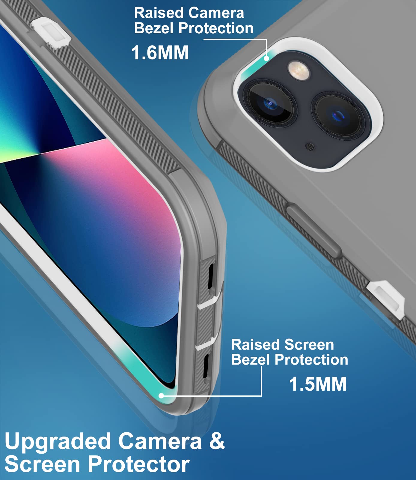 Aimoll 88 For Iphone 14 Case, Iphone 13 Case, [With Built In Screen Protector] [Military Grade Drop Protection] Full Body Cover