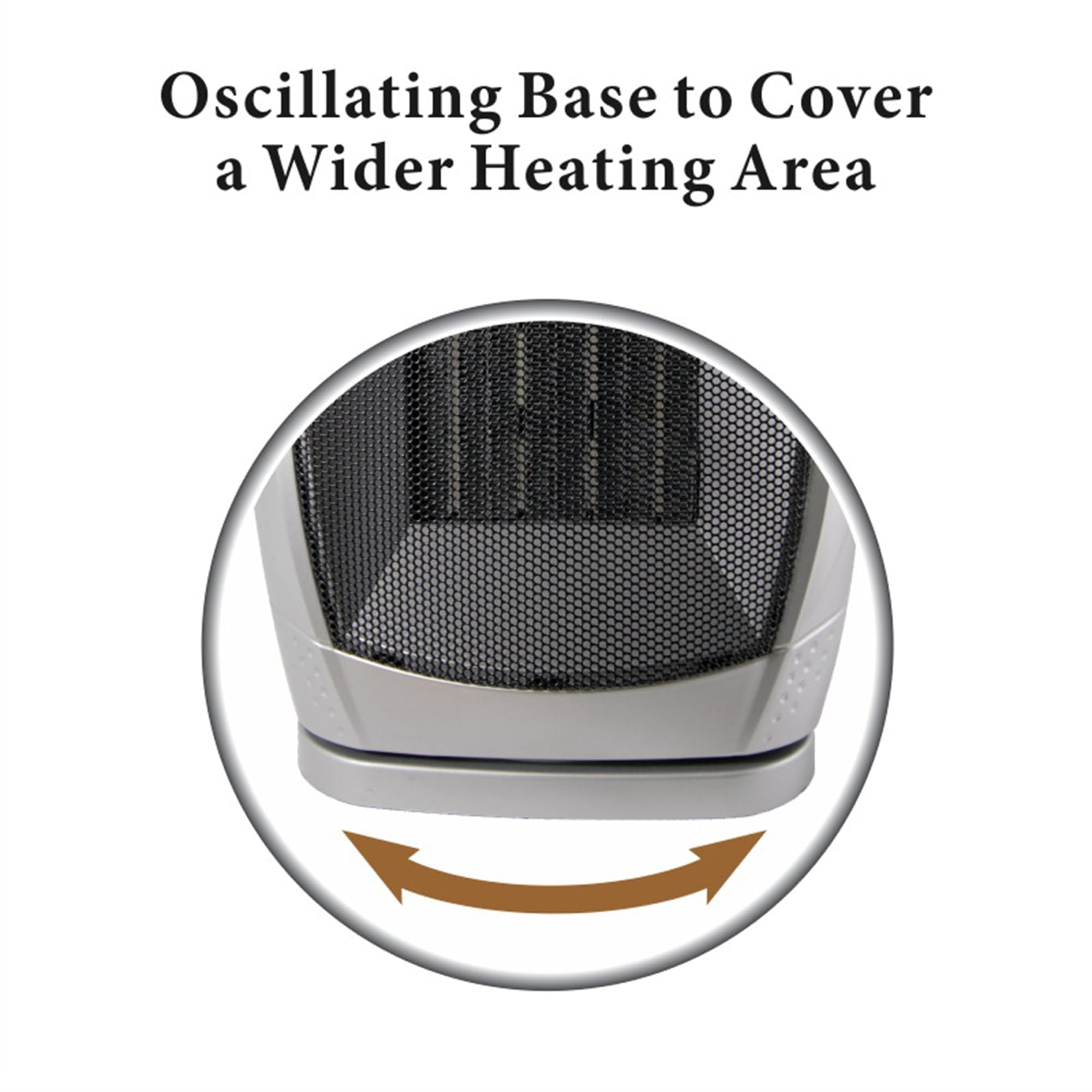 Optimus H 7247 Portable Oscillating Ceramic Heater With Thermostat