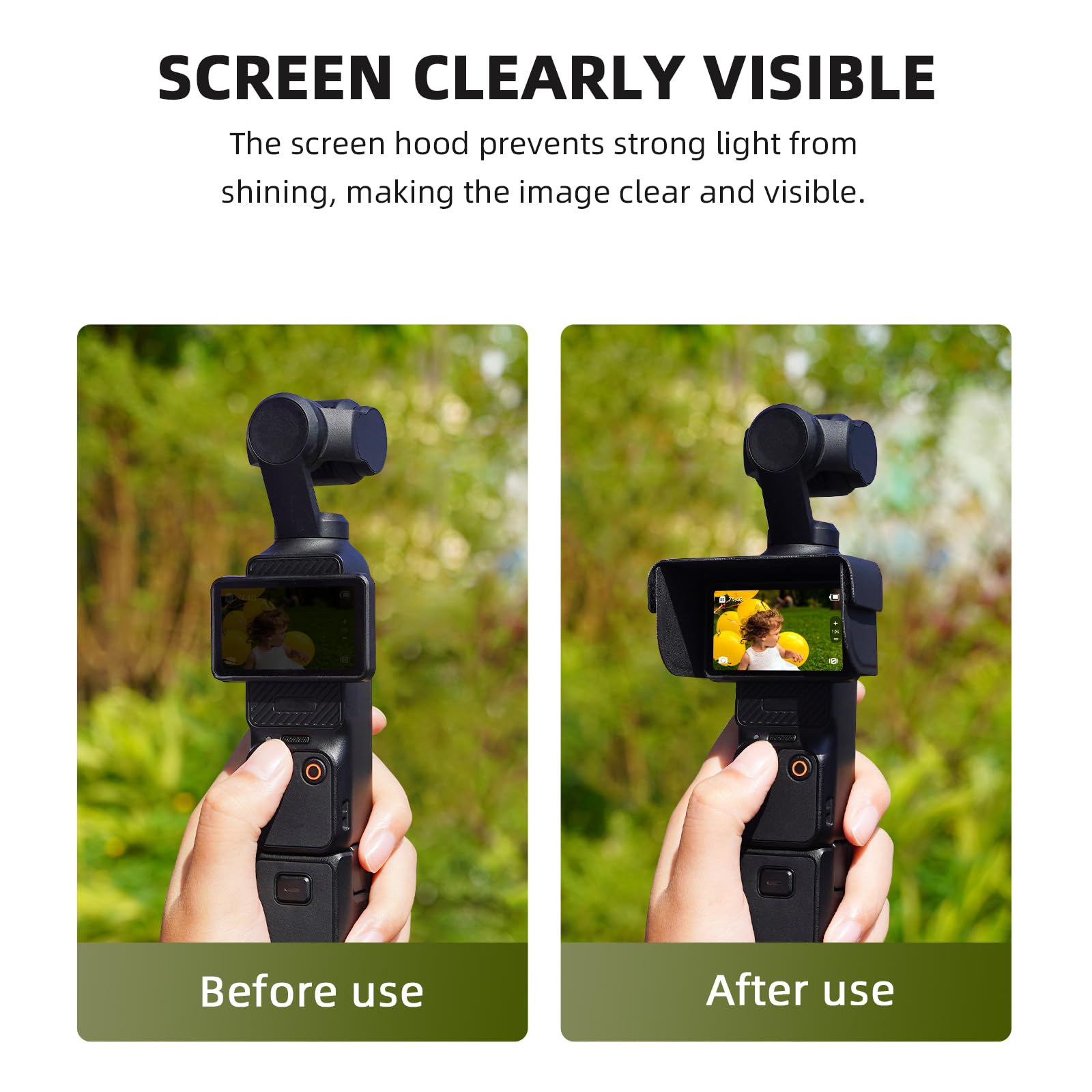 Brdrc Screen Sun Hoods Sunshade Cover Accessories For Dji Osmo Pocket 3