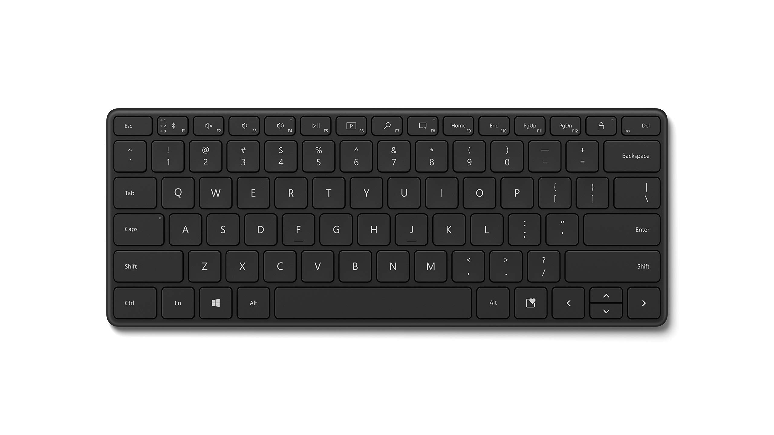 Microsoft Designer Compact Keyboard   Matte Black Standalone Wireless Bluetooth Keyboard Compatible With Bluetooth Enabled Pcsma