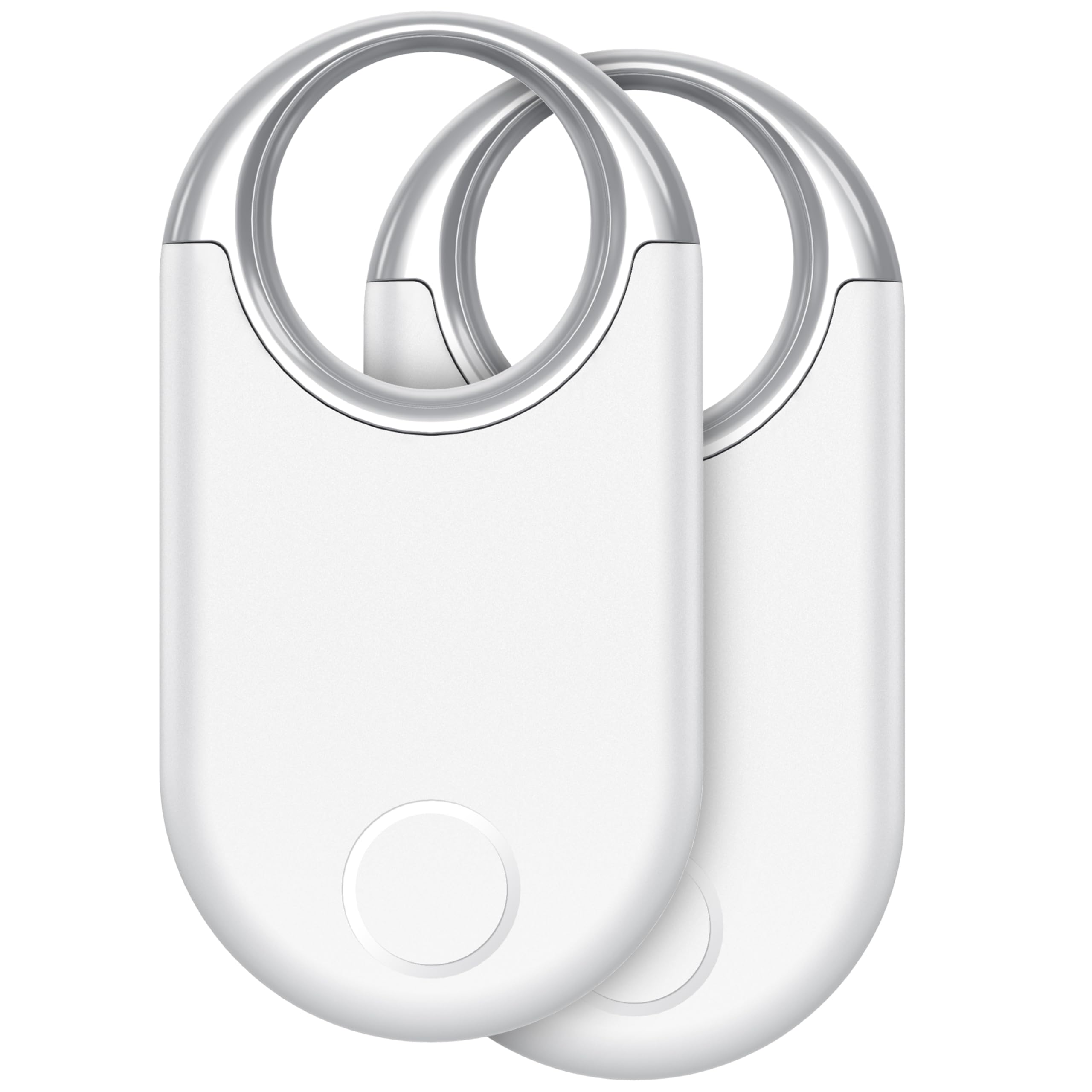Hendari Air Tracker Tags 2 Pack, White - Bluetooth 5.3 Tracker and Item Finder Work with Apple Find My (iOS/iPadOS/MacOS Only), 