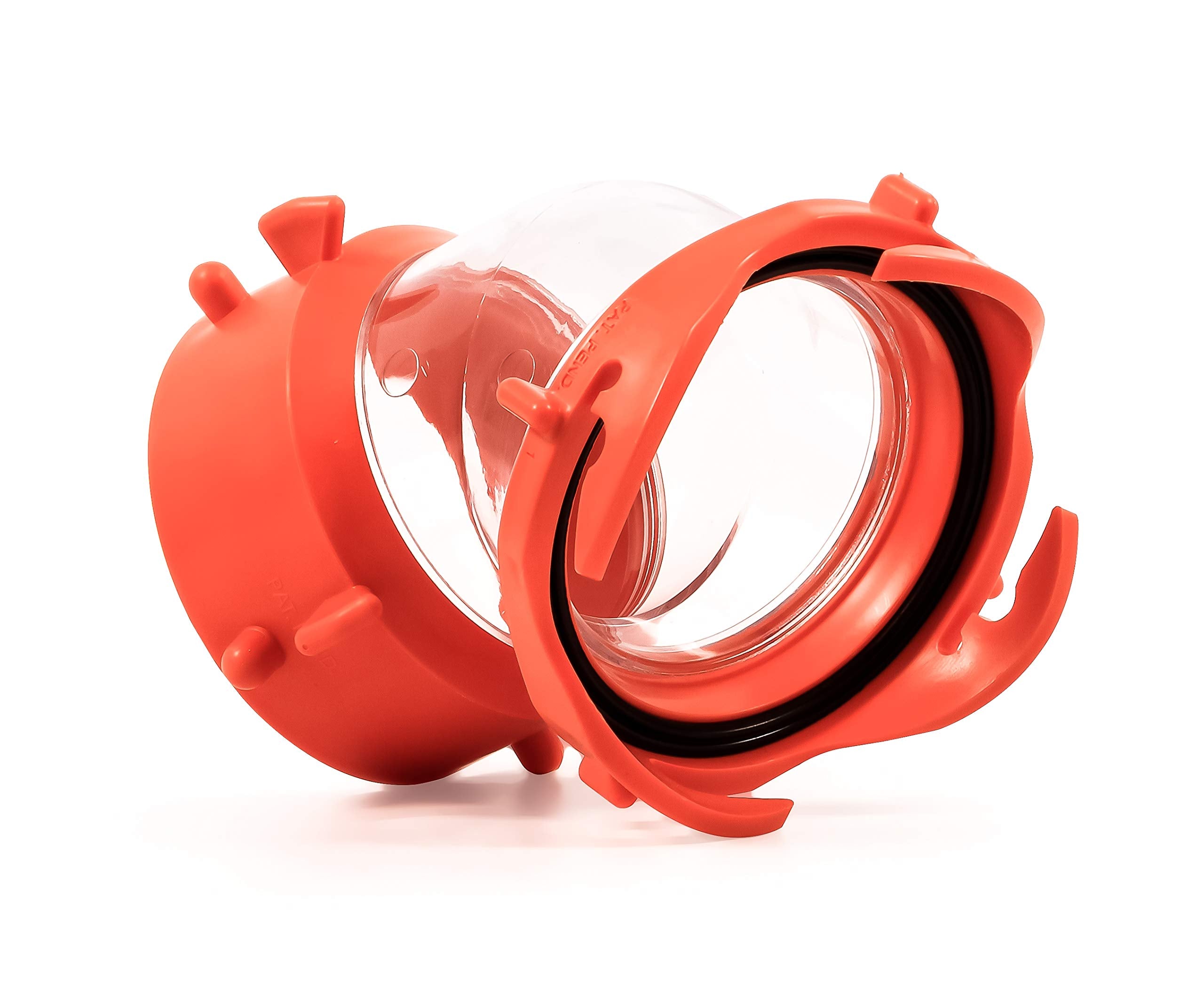 Camco Rhinoflex Clear 45-Degree Camper/Rv Sewer Hose Swivel Fitting - Features A Swivel Lug Fitting & A 4-Prong Bayonet Fitting ,WBAUVB006OQ35GU