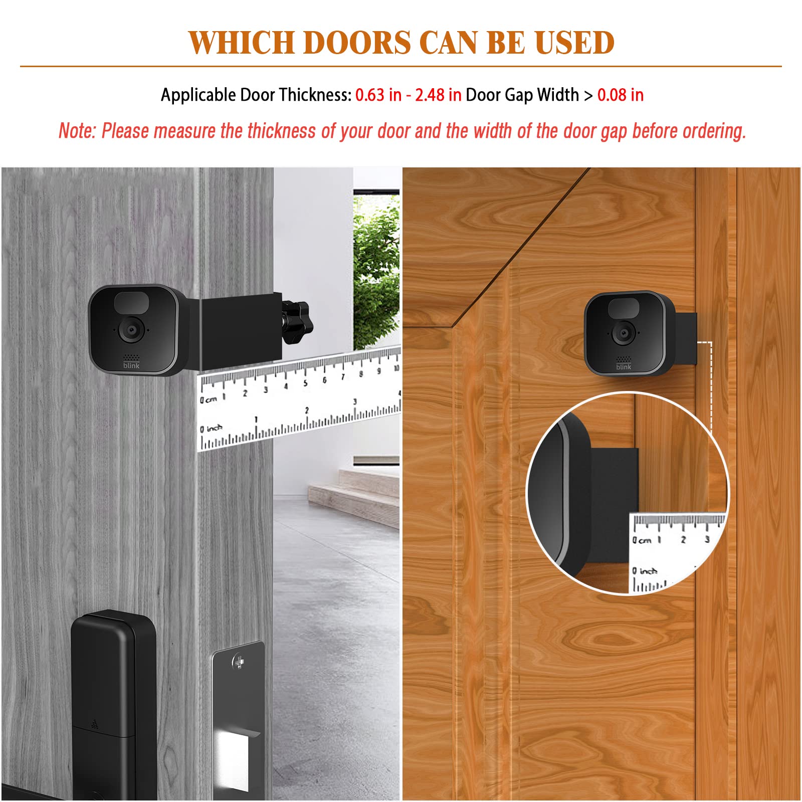 Heymoontong Gutter/Door Mount For Blink Indoor/Outdoor Camera(4Th/3Rd Gen) & Blink Xt2/Xt Camera, Blink Security Camera Mounting