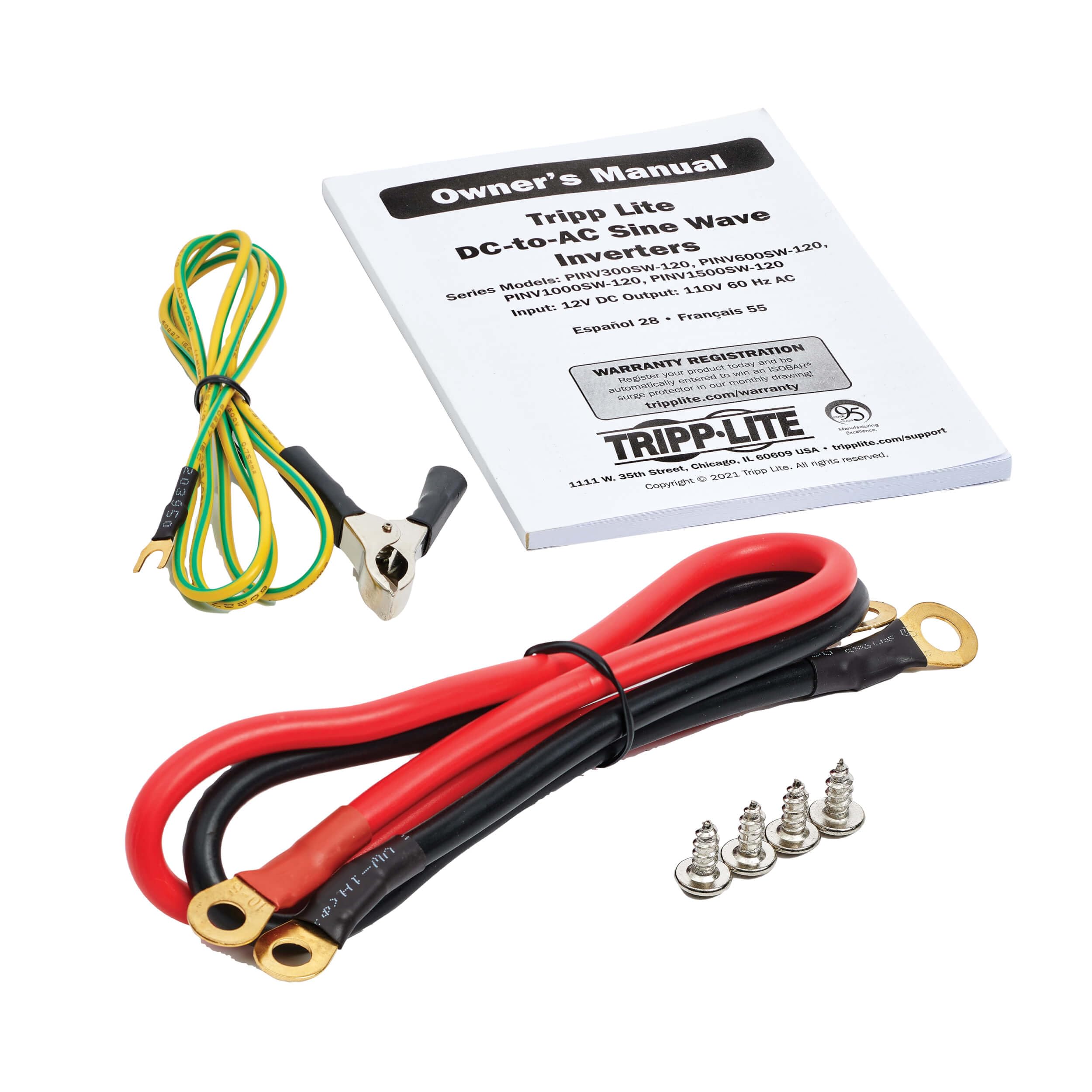 Tripp Lite 1500W Compact Pure Sine Wave Power Inverter, 3 Outlets, 1 Usb + 1 Usb-C Charging Ports, Remote Control Via Rj12 Telep