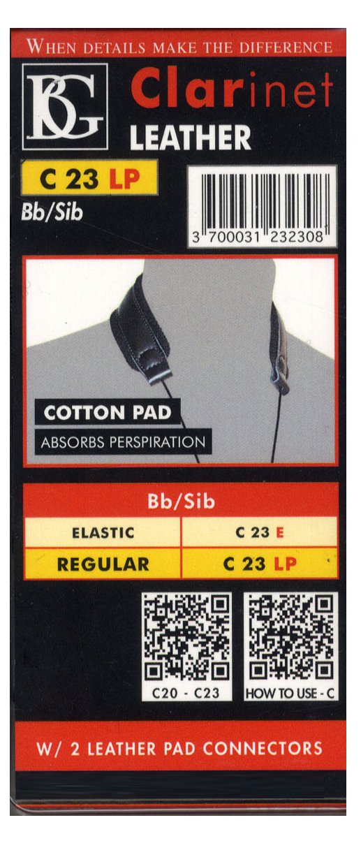 Bg C23Lp Leather Clarinet Strap With Leather Pad