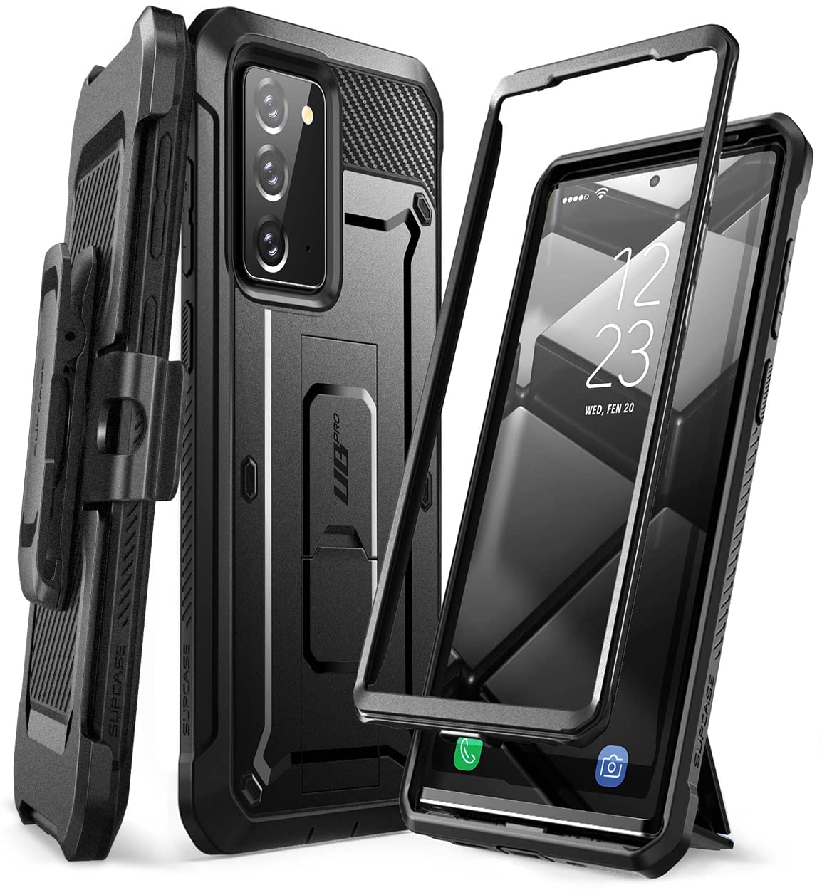 SUPCASE for Samsung Galaxy Note 20 Case with Stand (Unicorn Beetle Pro), [Built-in Belt Clip] Heavy Duty Rugged Kickstand Protec