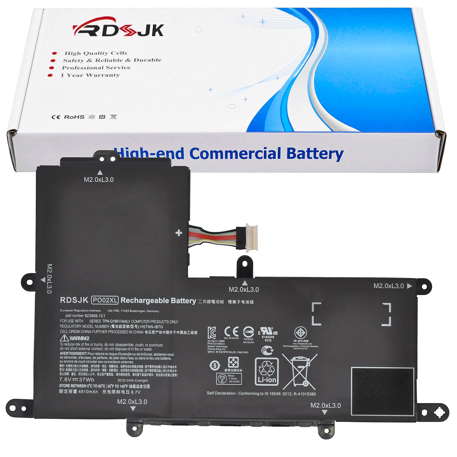 Po02Xl Laptop Battery For Hp Stream 11 R 11 R014Wm 11 R010Nr 11 Y 11 Ah 11 Ak 11 Ah011Wm Series P002Xl 823908 1C1 824560 005 824