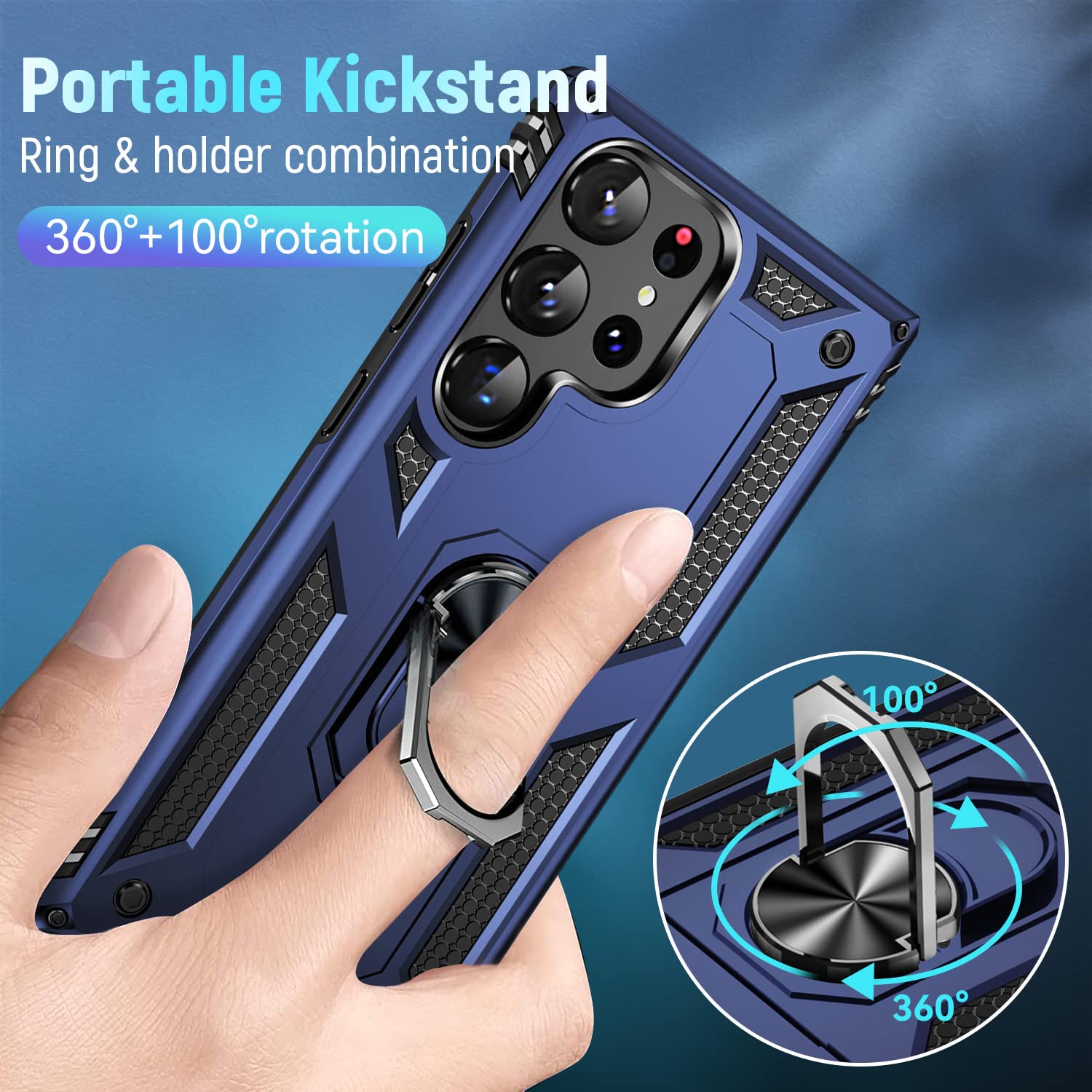 Zoeii S23 Ultra 5G Case,S23 Ultra Phone Case,[Military Grade Anti Drop] Galaxy S23 Ultra Case, Flexible Bumper Shockproof Phone,