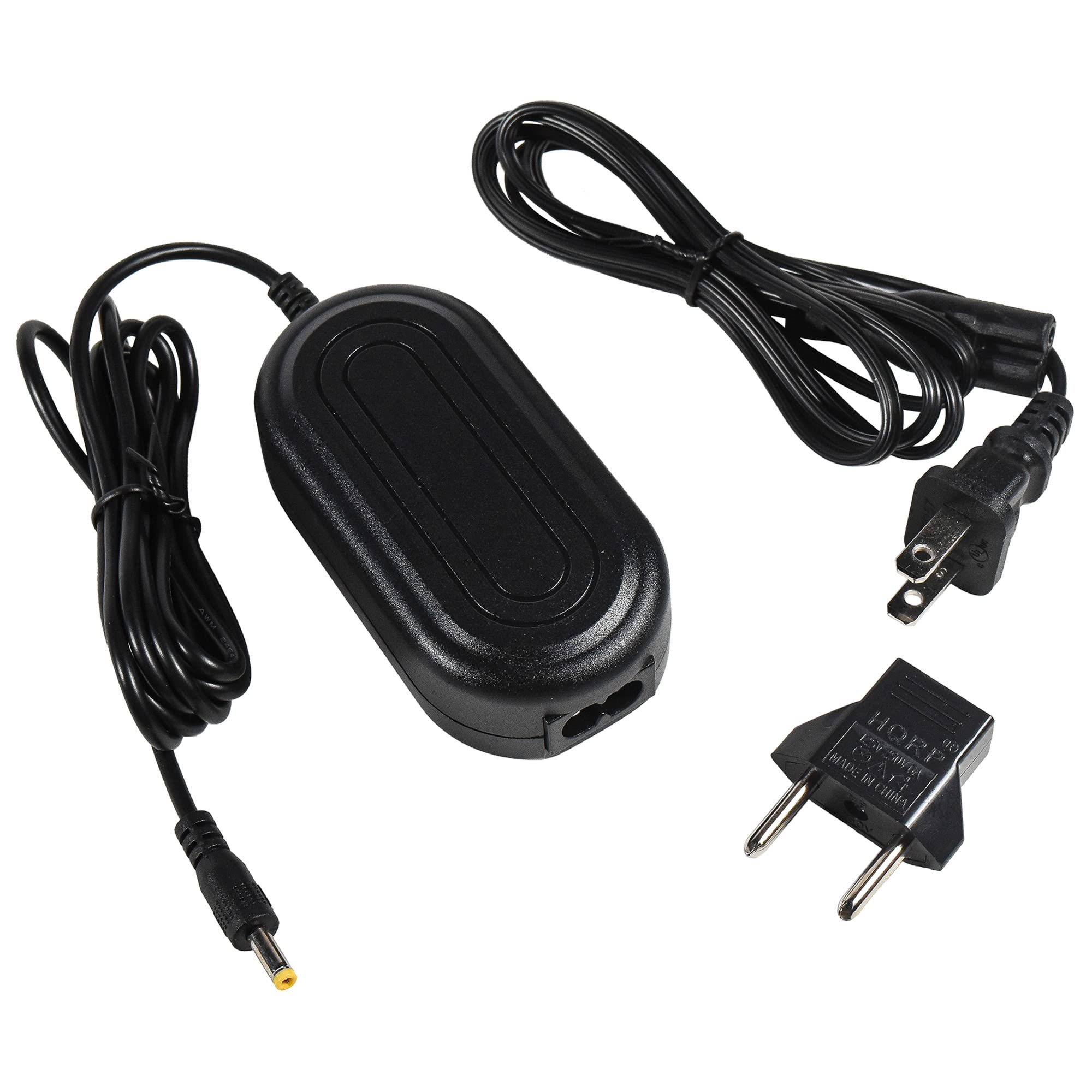 Hqrp Ac Adapter/Power Supply Compatible With Panasonic Hc V100 Hc V100K Hc V100M Hc V100Mk Hc V700 Hc V700M Hc V700Mk Hc V500 Hc V500M Hc V500Mk Camcorder With Usa Cord & Euro Plug Adapter