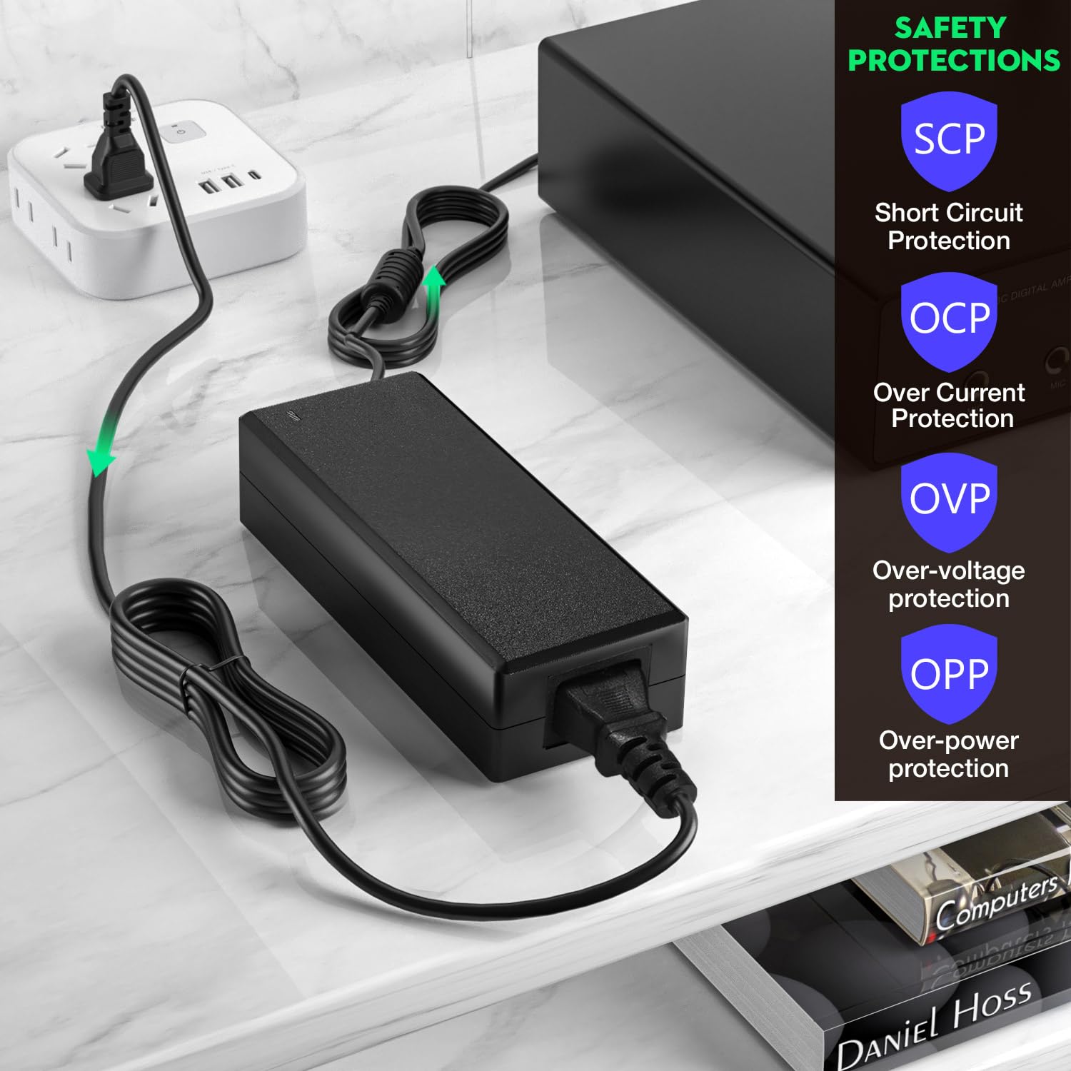 Facmogu 24V 5A Power Adapter, 120W 110 240V Ac To Dc 24V Transformer, 24 Volts Dc Power Supply For Led Light Cctv Camera Monitor, 120W Switching Transformer 5.5X2.5Mm & 5.5X2.1Mm Dc Plug Converter