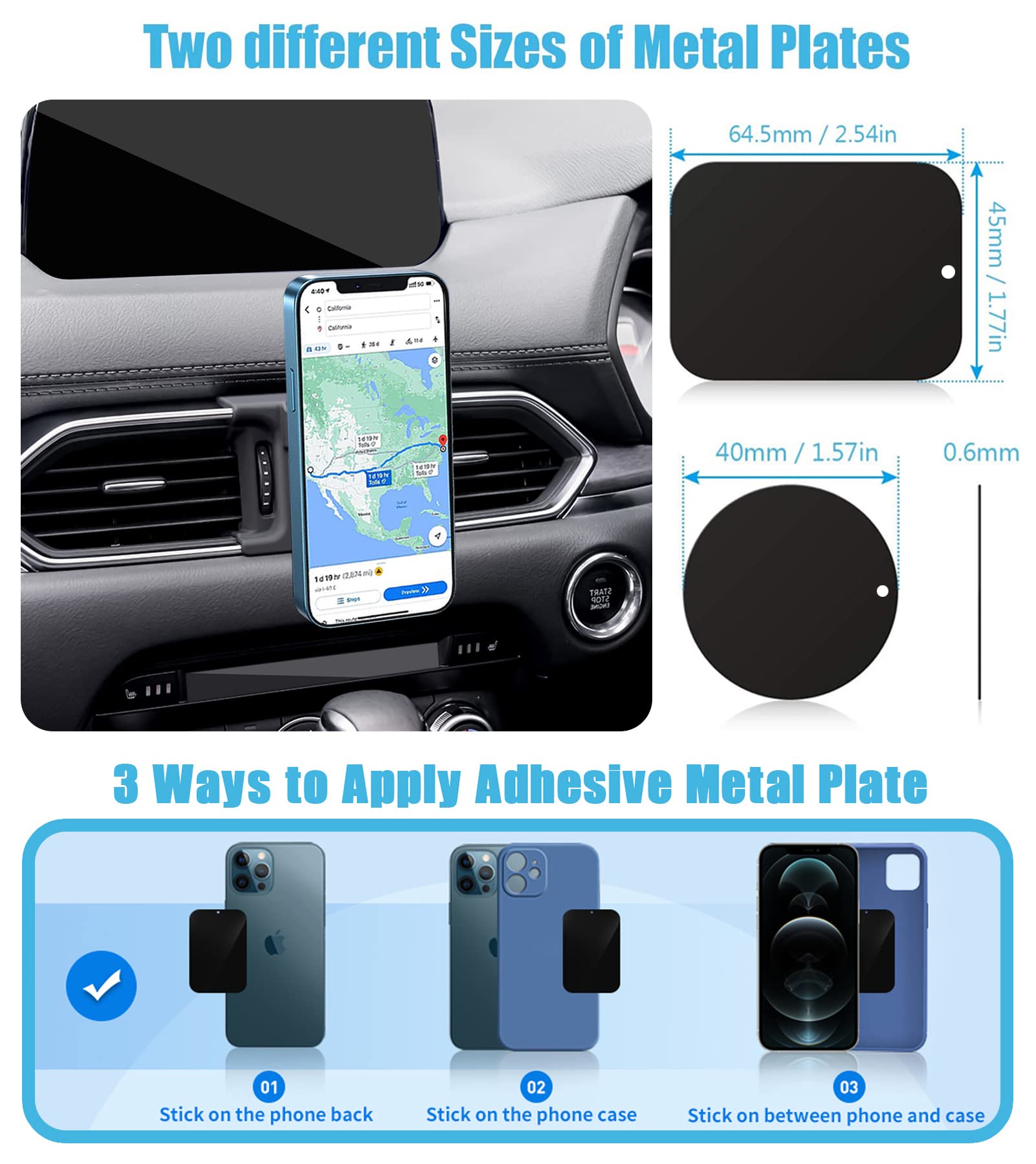 Ve Ve Power Car Phone Holder, Air Vent Phone Stand, Auto Dashboard Car Mount For Mazda Cx5 2017 2018 2019 2020 2021 2022 2023 20